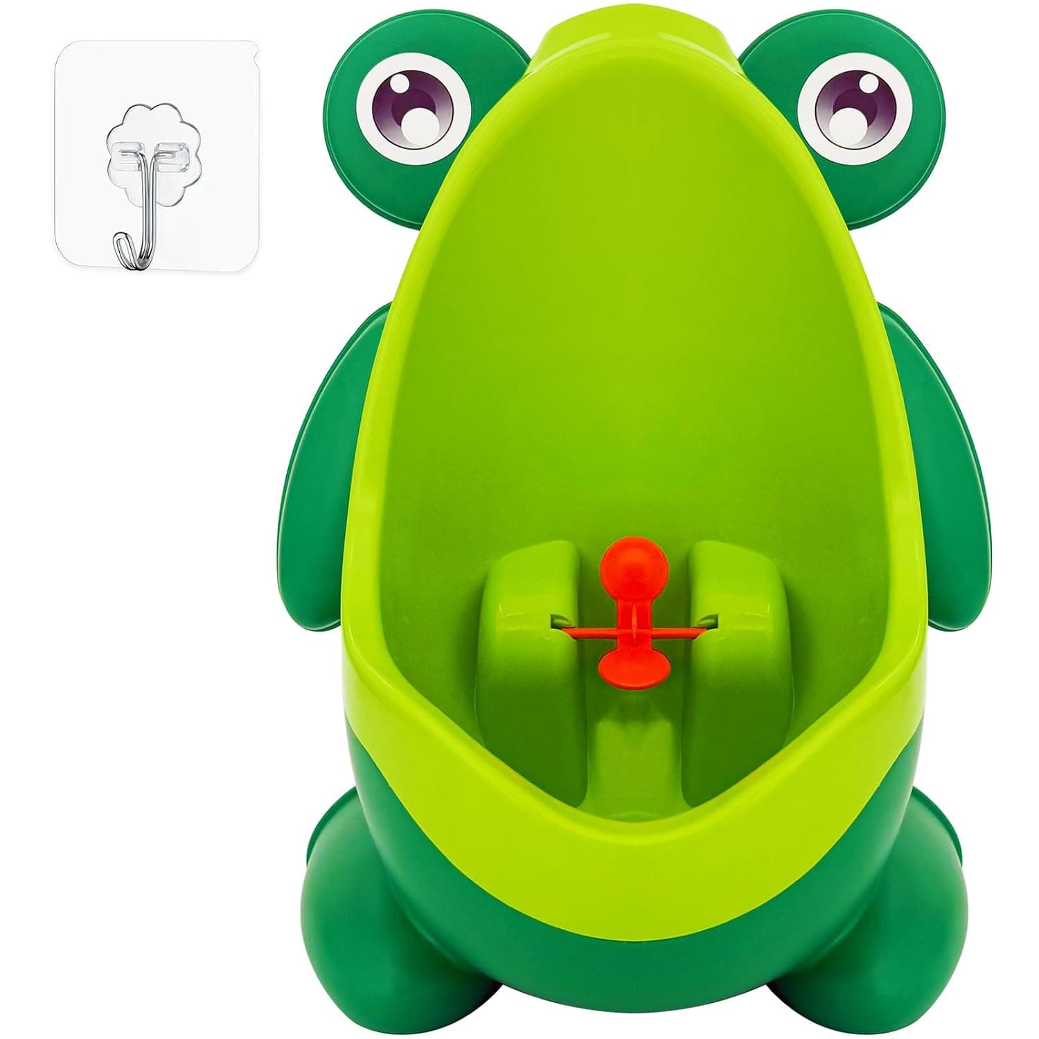 Frog Pee Training,Cute Potty Training Urinal for Boys with Funny Aiming Target,Green Urinals for Toddler Boy