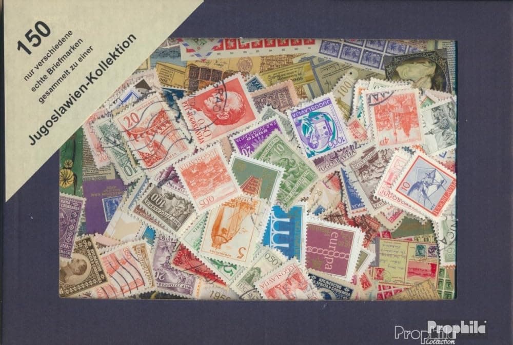 Prophila Collection Yugoslavia 150 Different Stamps (Stamps for Collectors)