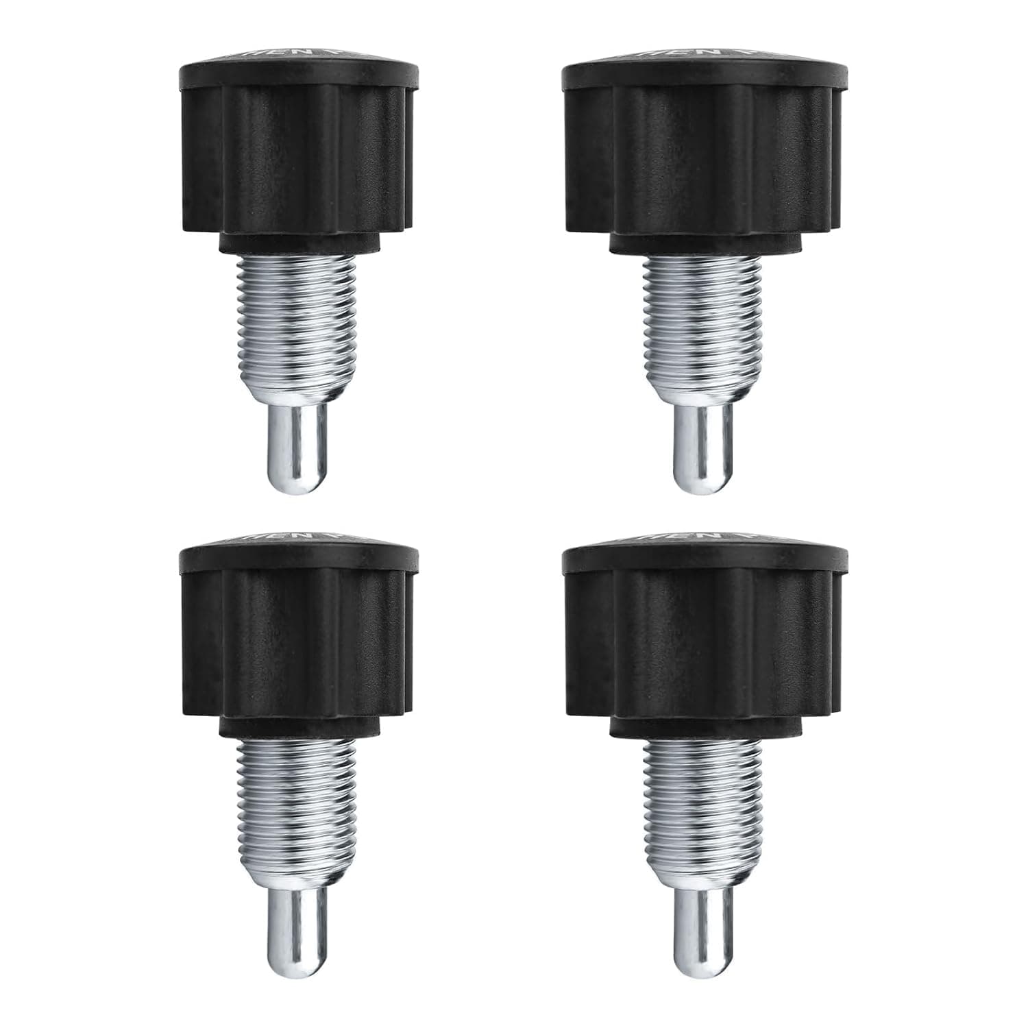 4 Pcs M16 Pull Pin Knob (Black), Adjustment Pull Pin Knob for Fitness Equipment, Replacement Spring Locking Knobs for Exercise Bikes, Weight Benches