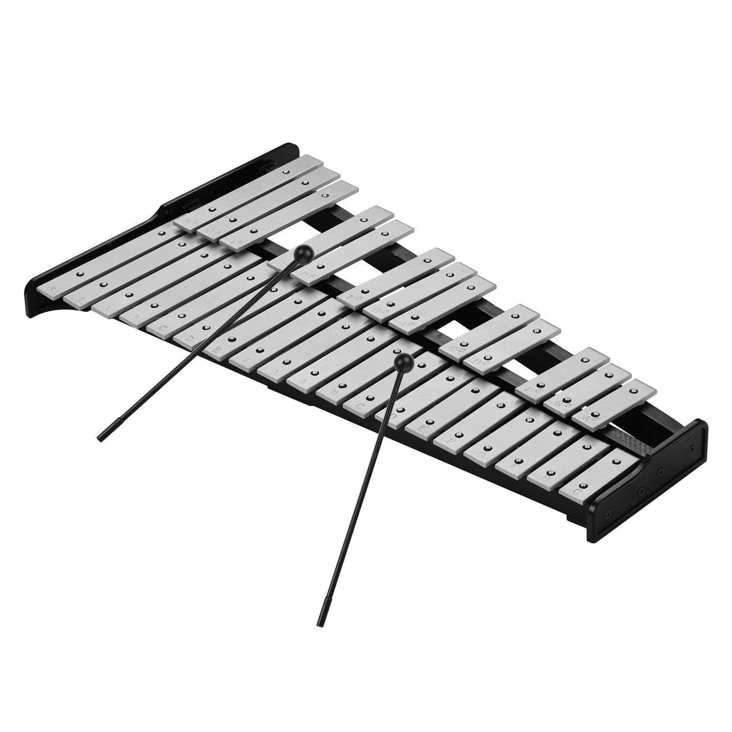 Xylophone, 32-Note Xylophone Educational Glockenspiel Wooden Base Solid Aluminums with Mallets Percussion Musical Instrument with Carrying Bag for Children Adults