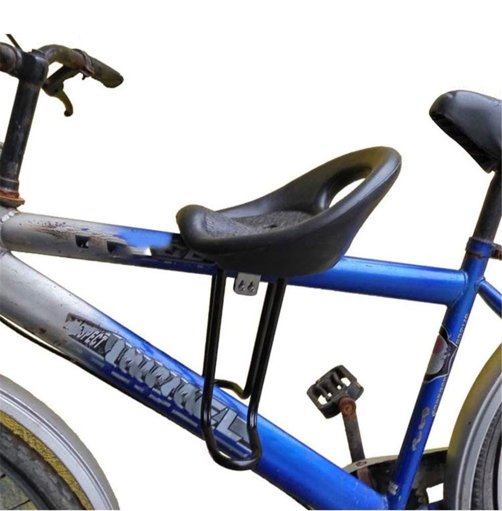 Mountain Bicycle Child Front Seat Child Baby Safe Seats with Back Rest Foot Pedals mountain bike saddle Black