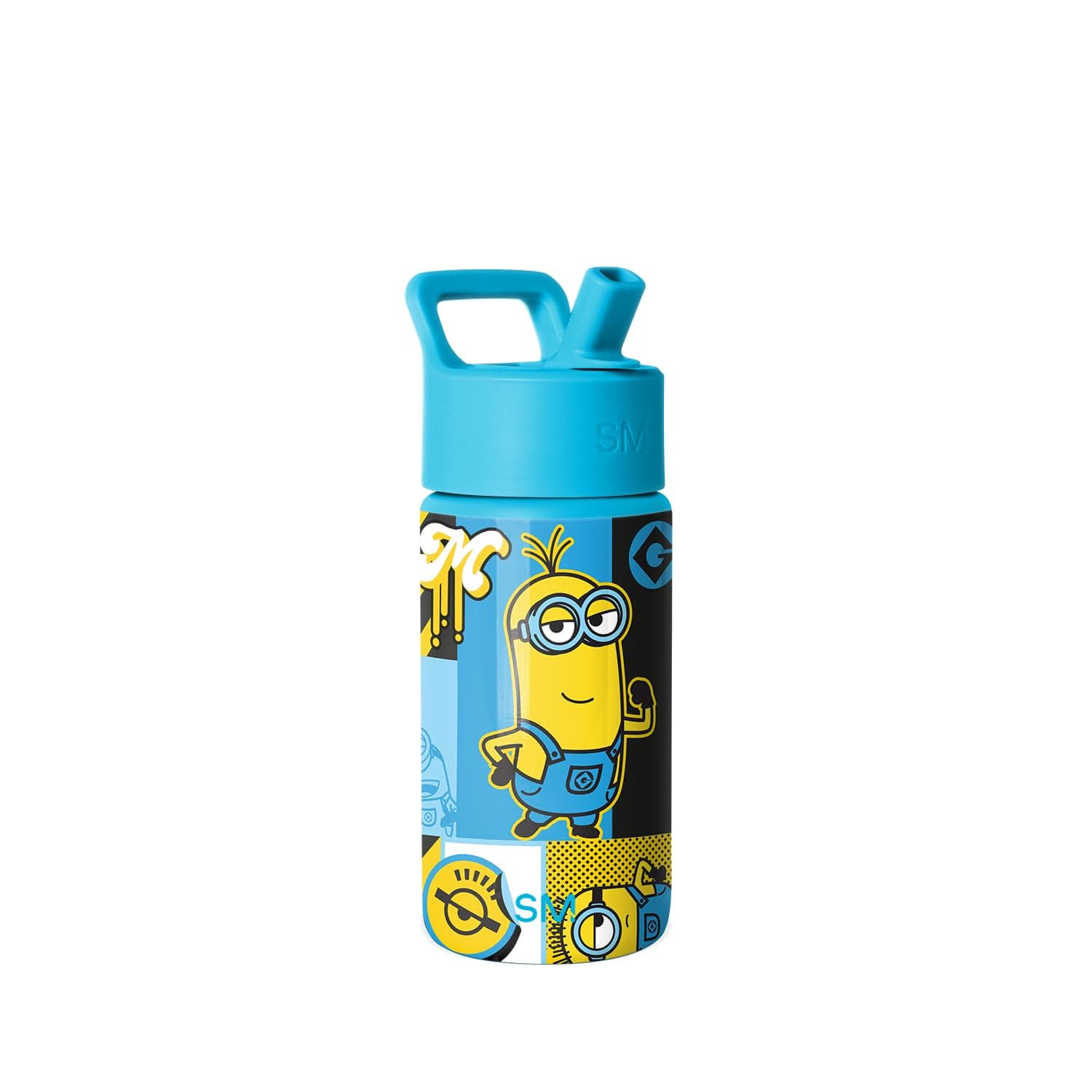 Simple Modern Despicable Me Minions Kids Water Bottle with Straw Lid | 14oz Insulated Stainless Steel Kids Tumbler & Spill Proof Toddler Cup for School, Girls, Boys | Summit | Bello