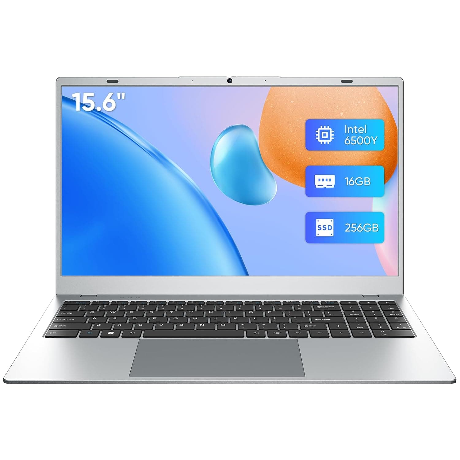 Laptop Computer, 15.6" FHD IPS Display, Laptop for Student and Business, 16GB RAM 256GB SSD Laptops, 6500Y Processor (up to 3.4GHz), WiFi 5