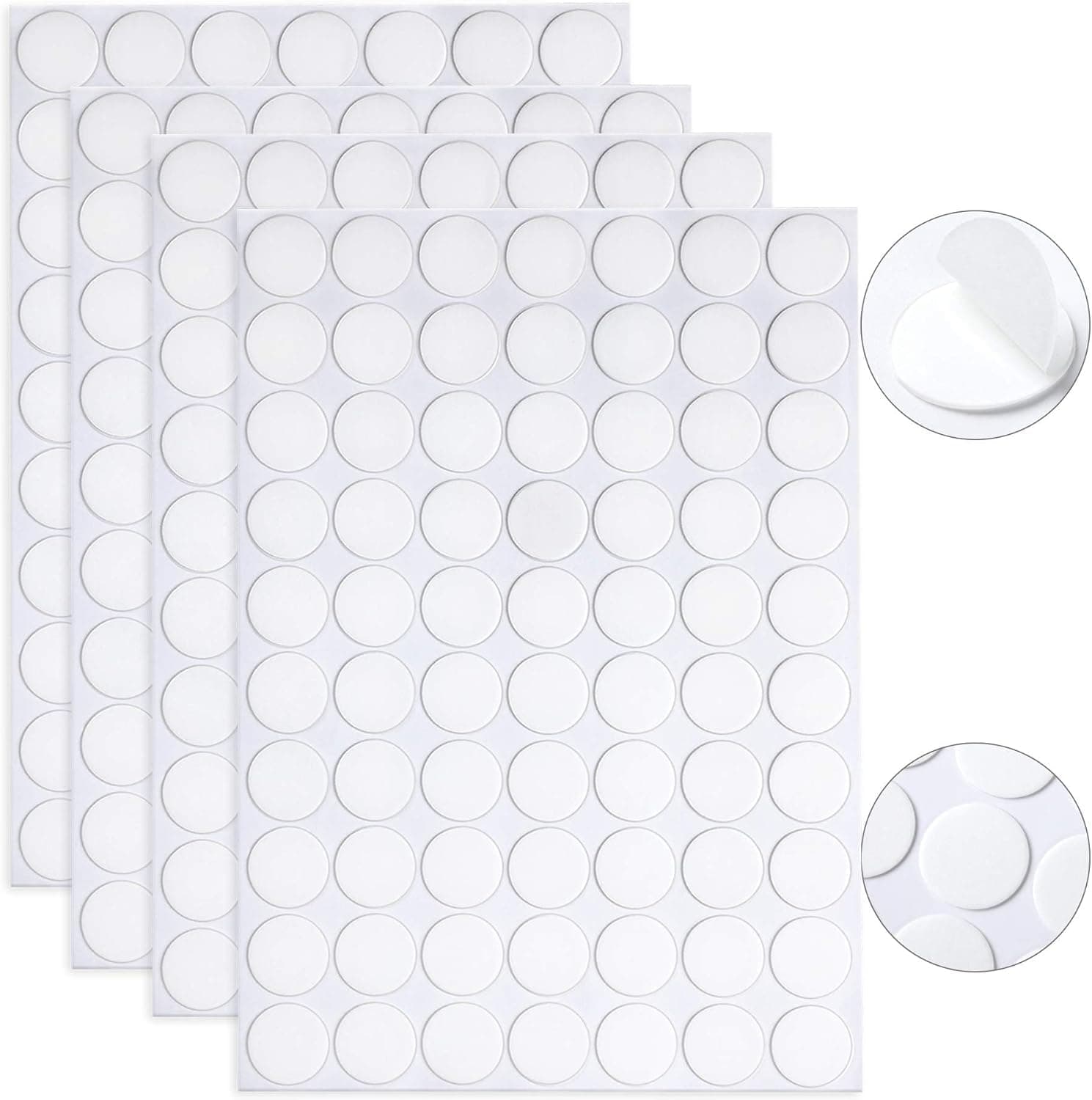280 Pcs Double Sided Round Dot Stickers, Clear Double-Sided Adhesive Mounting Putty, Removable Glue Round Glue Tack for Poster Picture Festival Decoration Crafts DIY (20mm)
