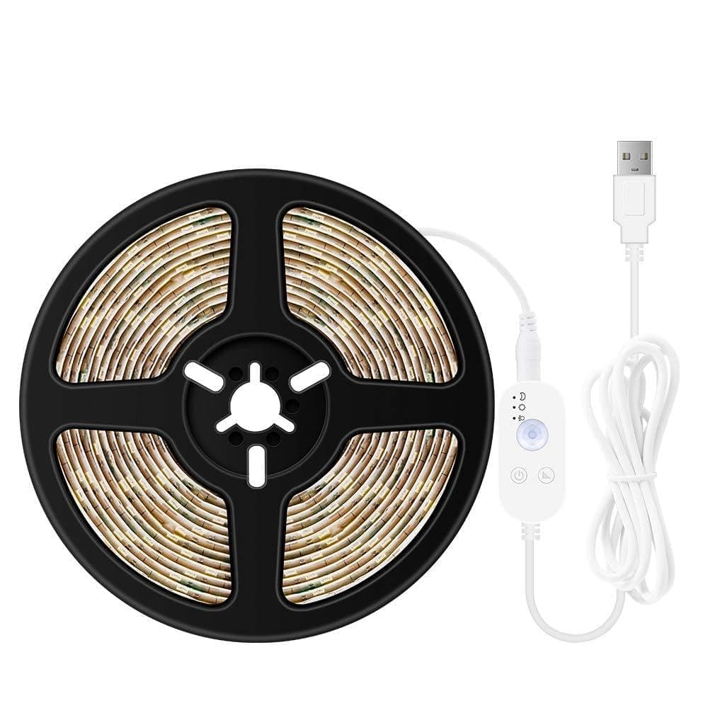 Fawoonu USB Dimmable LEDs Strips Light PIR Motion Sensor 0.5m 30LEDs Rope Light for TV Computer Desktop Background Home Kitchen Decorative Lighting
