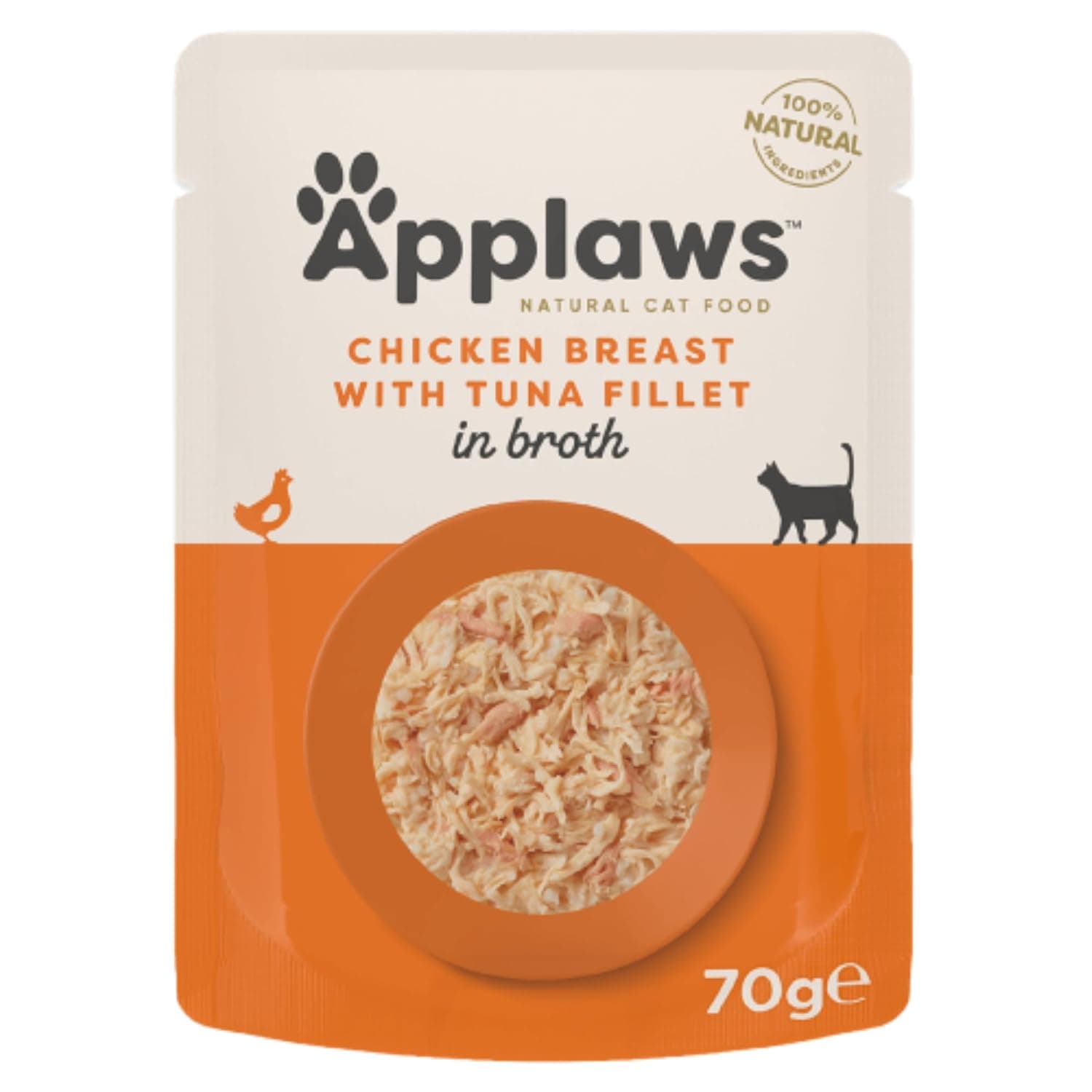 Applaws Cat Wet Food Pouch Chicken with Tuna in Broth 70g
