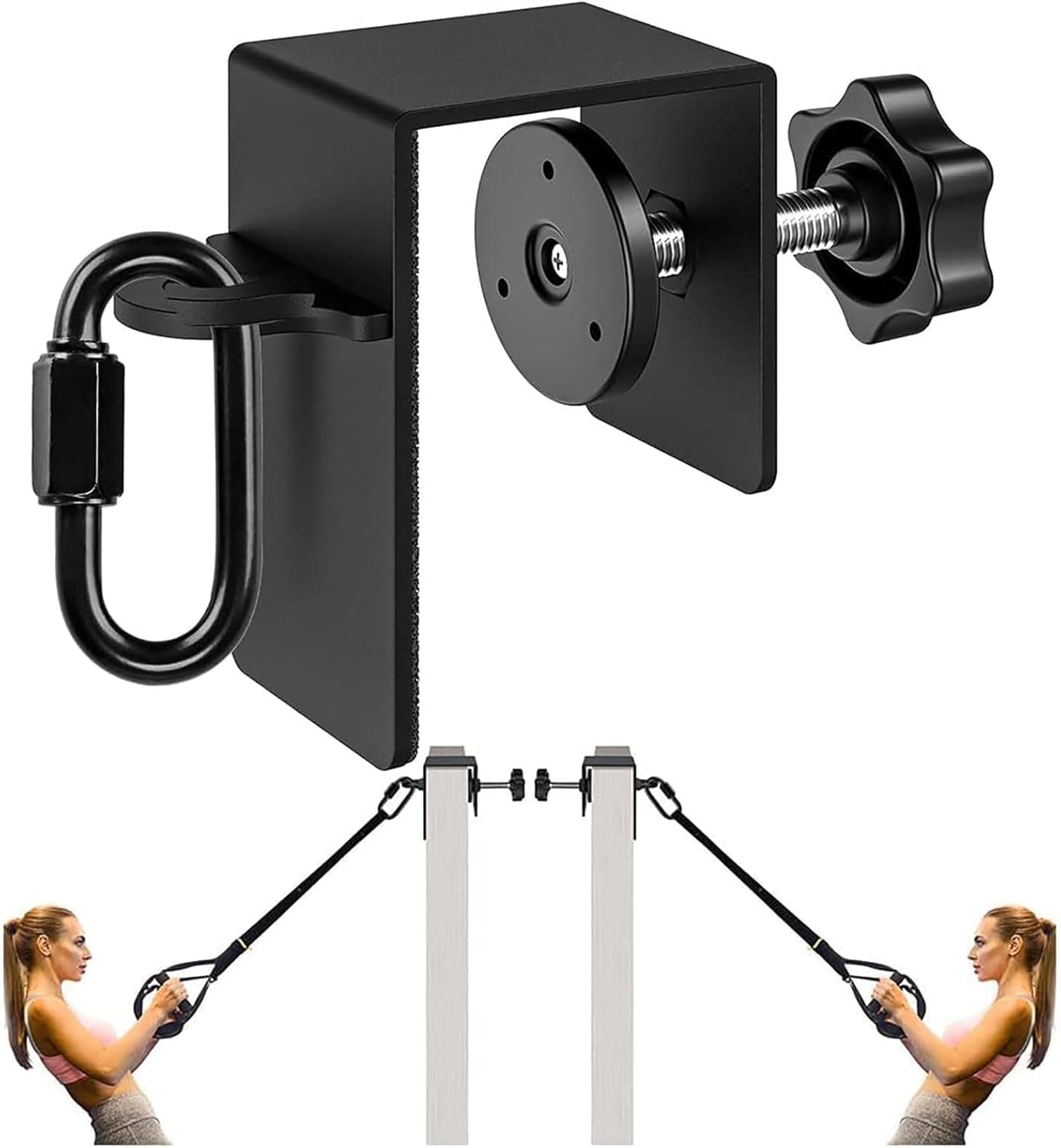 Aputue Heavy Duty Door Anchor Attachment, Durable Workout Door Mount Anchors for Resistance Bands, Secure Home Gym Exercise Equipment for Strength Training and Physical Therapy
