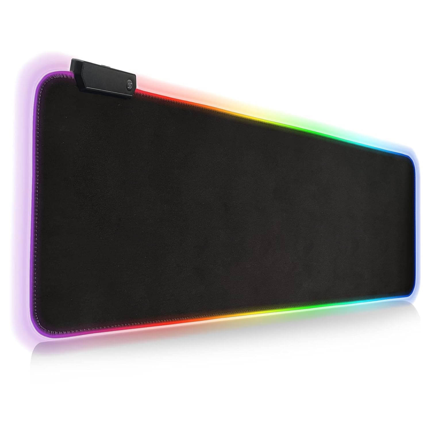 SKY-TOUCH Gaming Mouse Pad, RGB Mouse Pad Extra Large Soft Led Extended Mouse Pad (10 Lighting Modes), Anti-Slip Rubber Base Computer Keyboard Mat,800x300mm