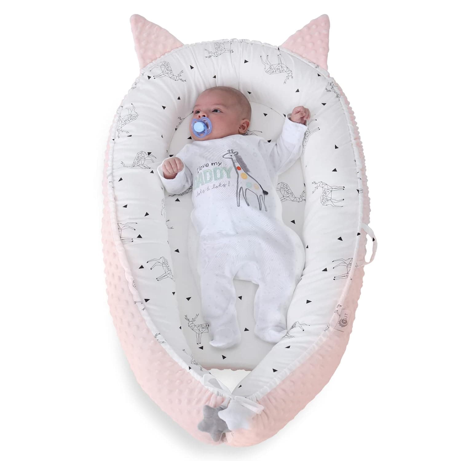 YGJT Baby Nest Pod for Newborn, Baby Lounger for 0-12 Months Boys Girls, 100% Cotton Baby Sleep Nest, Baby Essentials for Newborn, Baby Gifts