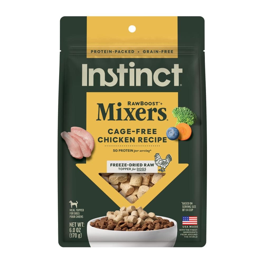 Instinct Raw Boost Mixers Freeze Dried Raw Dog Food Topper, Grain Free Freeze Dried Dog Food Topper 6 Ounce (Pack of 1)