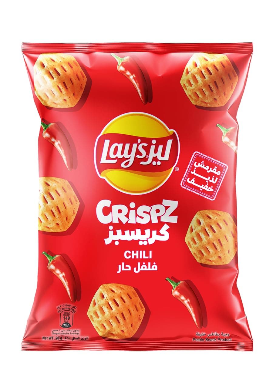 Lays Crispz Chili Potato Chips, 90 g