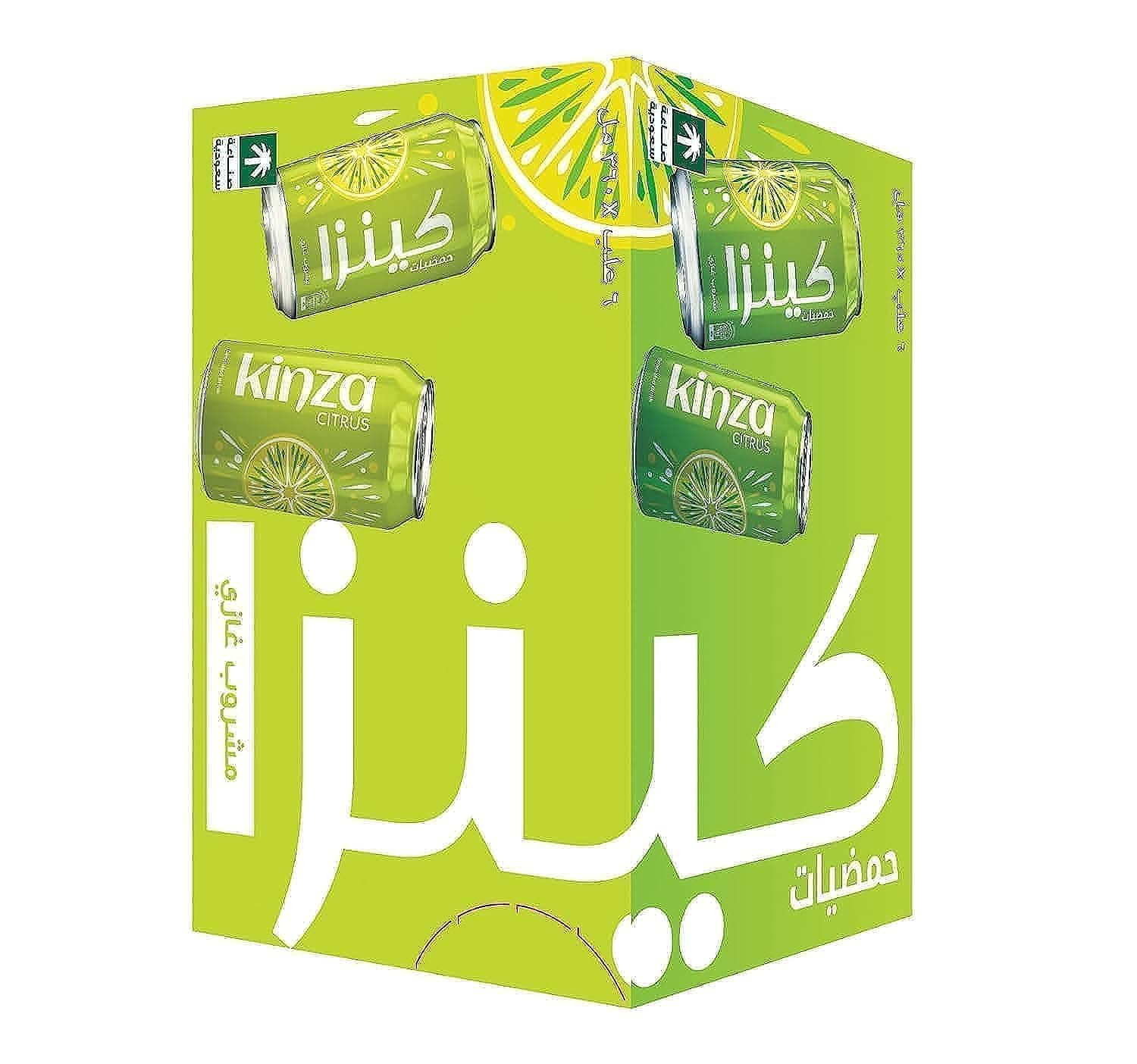 Kinza Citrus Carbonated Soft Drinks 6-Pieces Set 360 ml