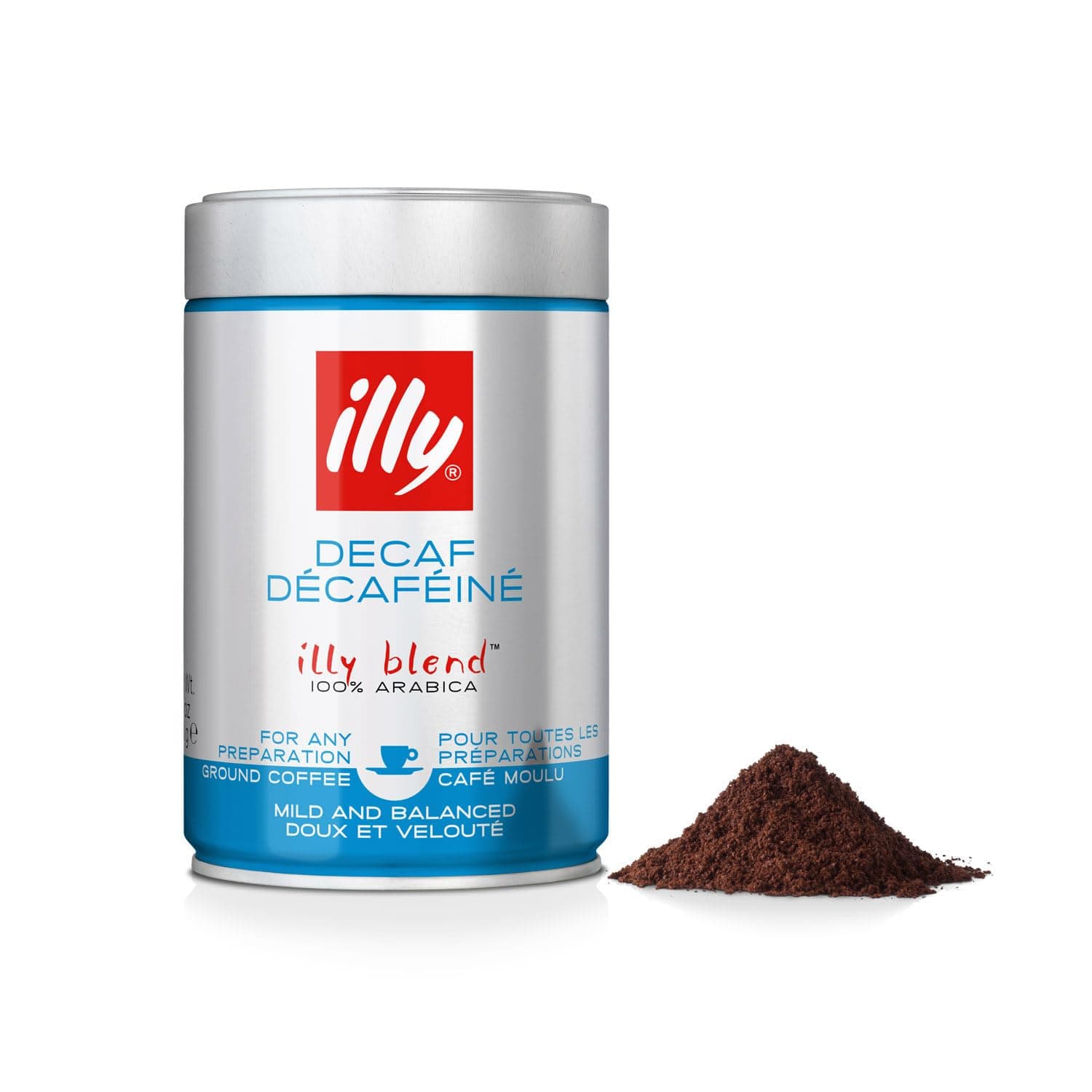 illy Grounded Coffee Beans - Decaffeinated, 250 gms