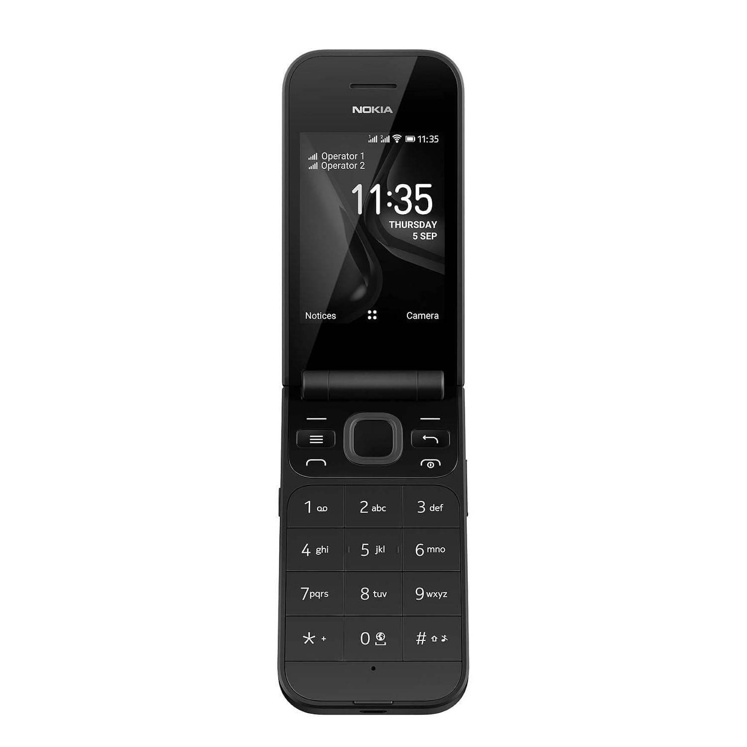 Nokia 2720 Flip DUAL-SIM 4GB ROM + 512MB RAM (GSM Only | No CDMA) Factory Unlocked 4G/LTE Cellphone (Black) - International Version