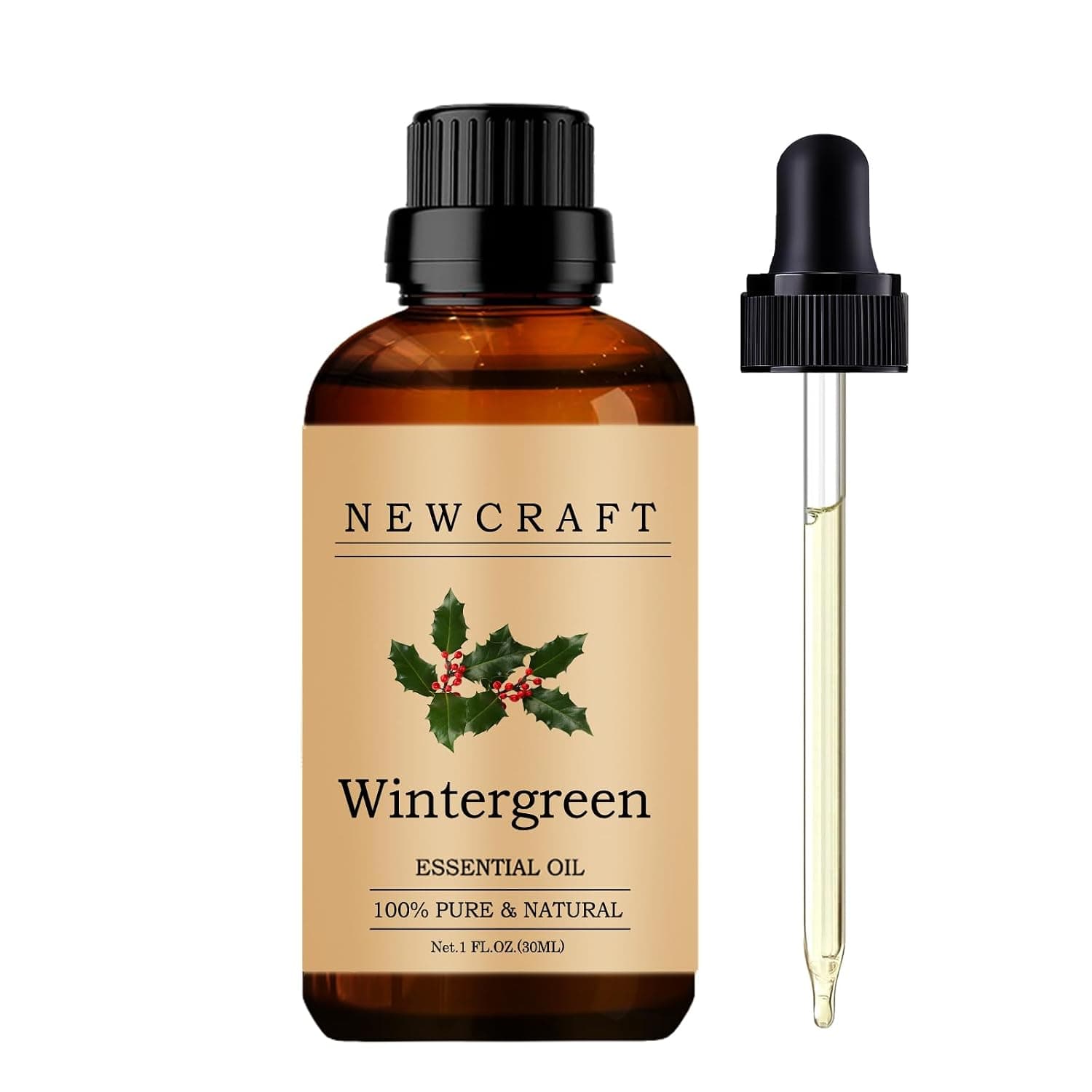 Wintergreen Essential Oil for Aromatherapy Diffuser 1 Fl Oz | Pure wintergreen oil, wintergreen essential oil works great for aromatherapy diffusers, DIY candles & soaps.