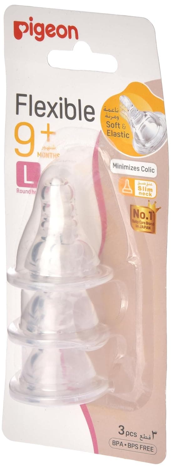 Pigeon Silicone Nipple, Size L - 3 Pieces 201039293