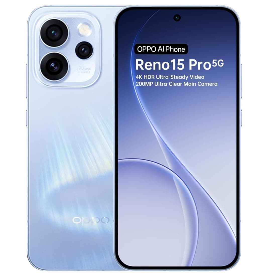 OPPO Reno15 Pro 5G (CPH2813, International Version) 512GB Storage 12GB RAM Android 16 Factory Unlocked Smartphone (Aurora Blue)