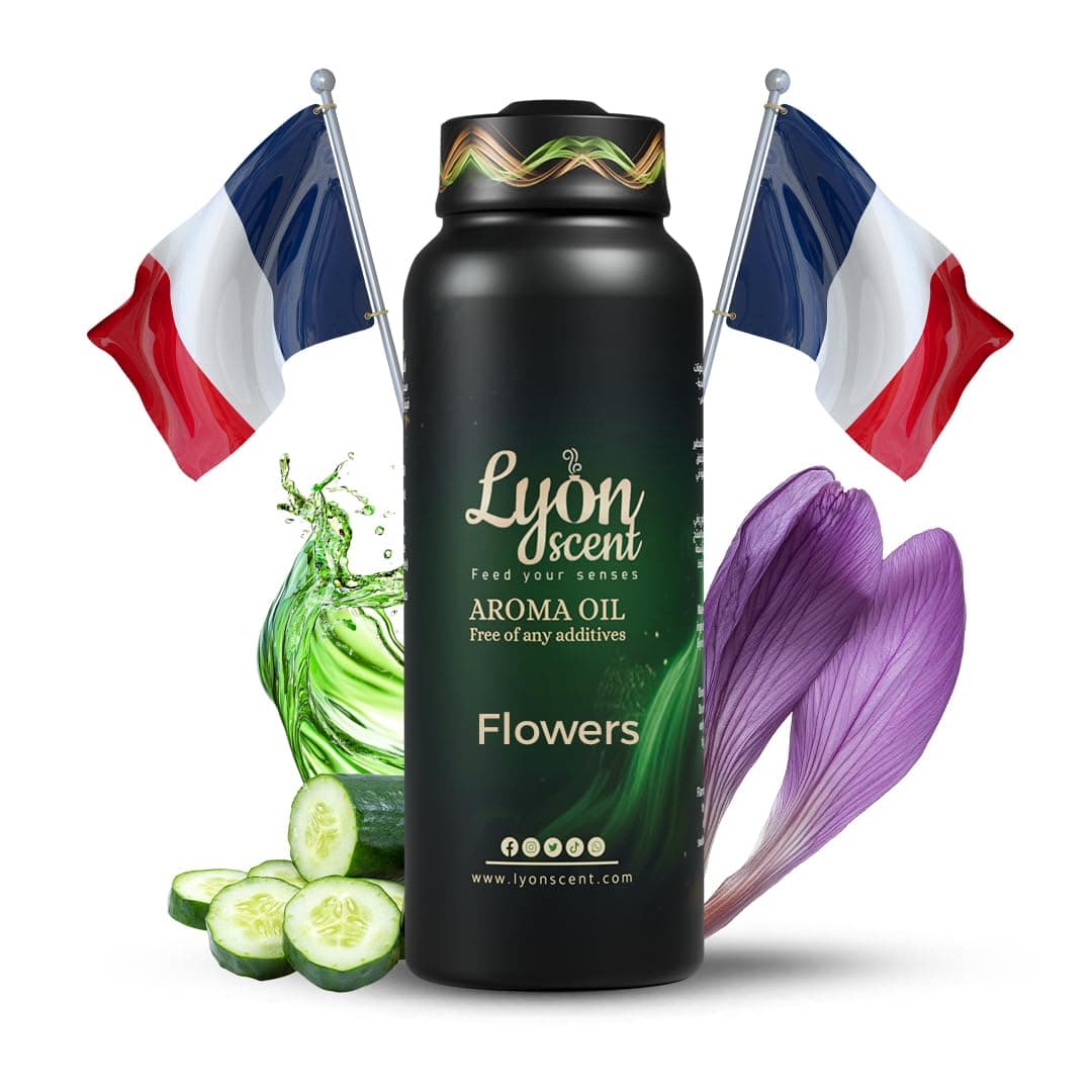 Lyon Scent Aroma Oil, Scent diffuser machine oil refill, pure oil with natural base notes scent, fregrance of fresh flowers (500 ml, Flowers)