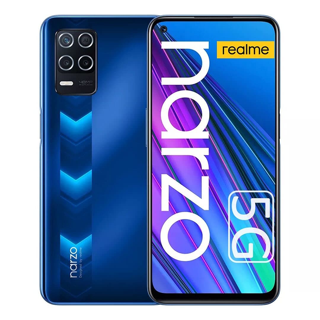 Realme Narzo 30 Dual-SIM 128GB ROM + 4GB RAM (GSM only | No CDMA) Factory Unlocked 5G Smartphone (Racing Blue) - International Version