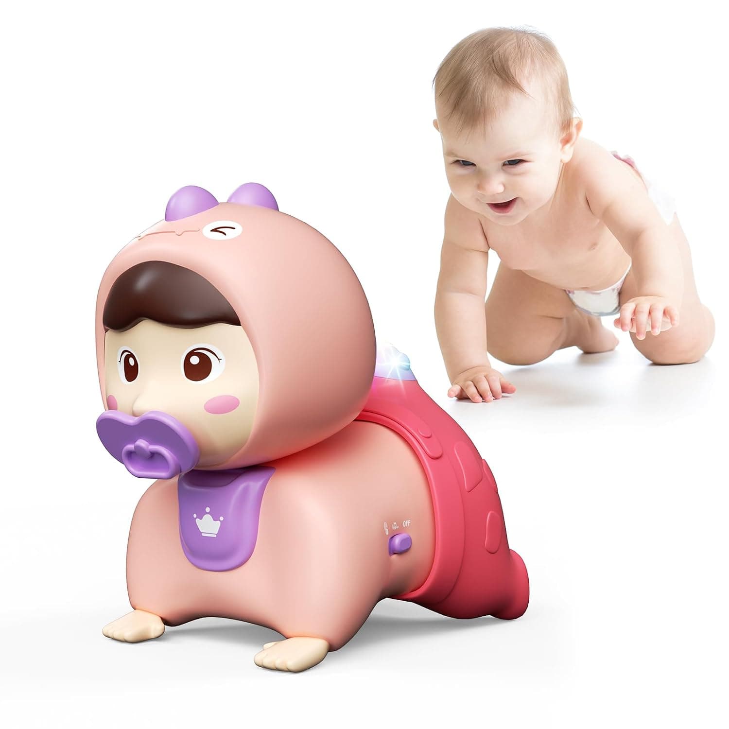 UNIH Baby Toys for 6-12 Months - Music & Light, Crawling & Tummy Time Toys for Baby Girls