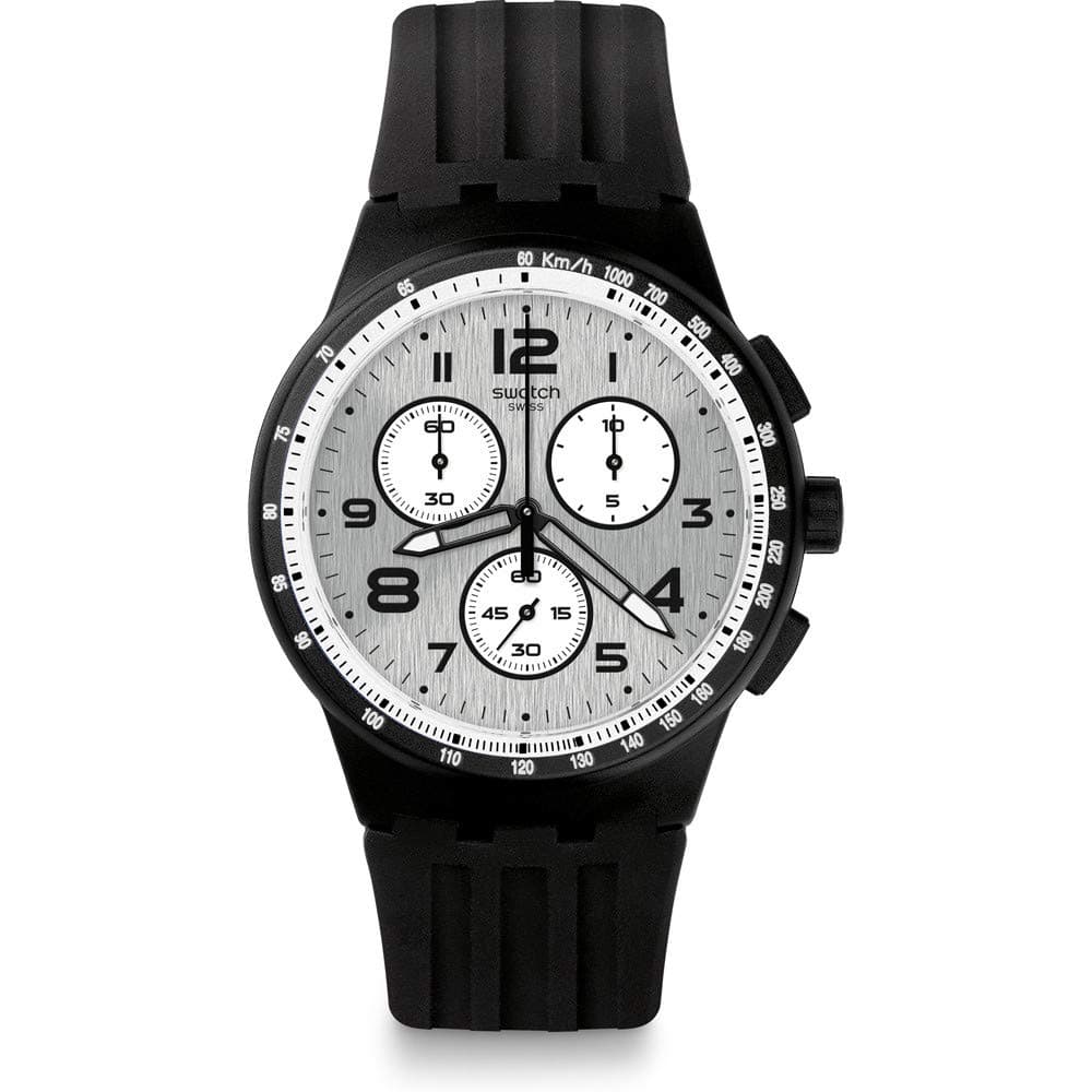 Swatch Nocloud Chronograph Quartz Silver Dial Men's Watch SUSB103