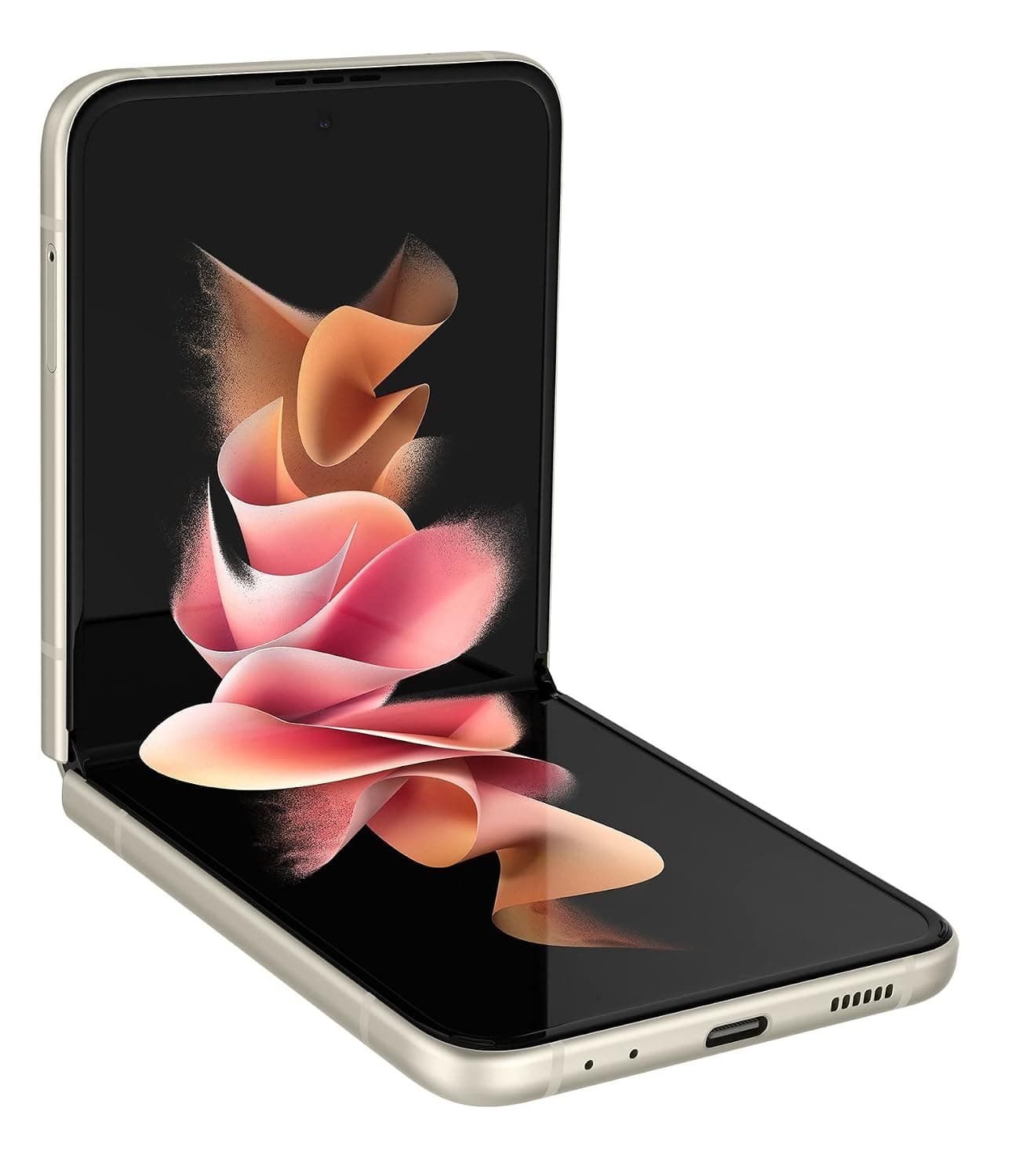 Samsung Galaxy Z Flip3 5G Single-SIM 256GB ROM + 8GB RAM (GSM Only | No CDMA) Factory Unlocked 5G Smart Phone (Cream) - International Version