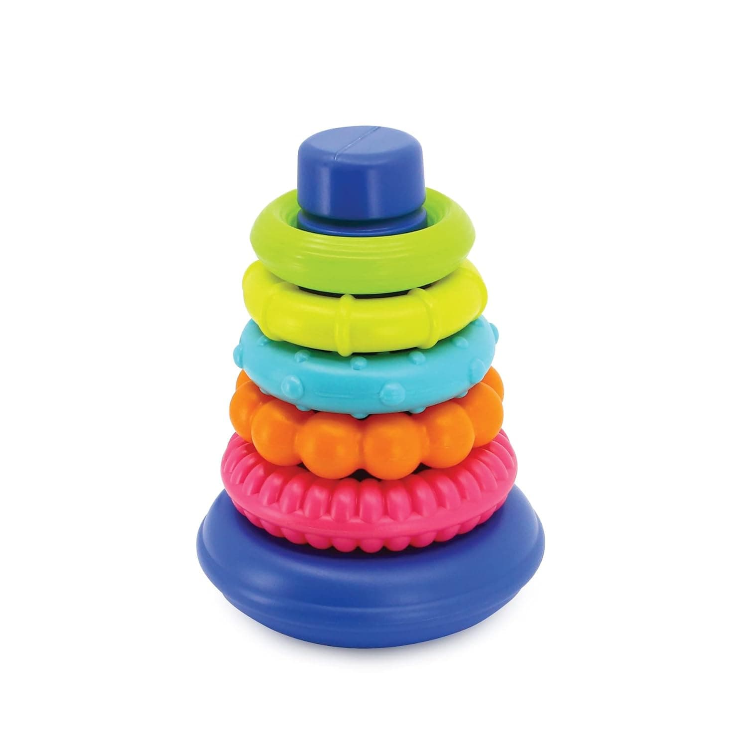 Infantino Rock N Stack Rings Baby Activity Toy for 6 Months Kids, Multicolor