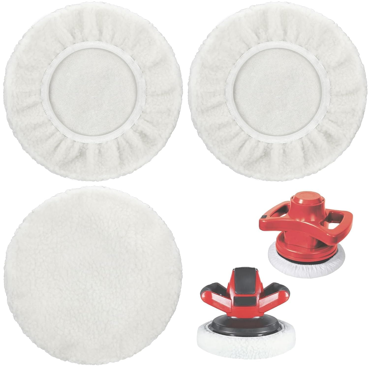 Car Polisher, Car Polishing Bonnet Buffing Pads, Soft Microfiber Polishing Bonnet, Polishing Pad Cover, for Orbital Buffer Bonnets Microfiber for 220 mm - 250 mm Machines