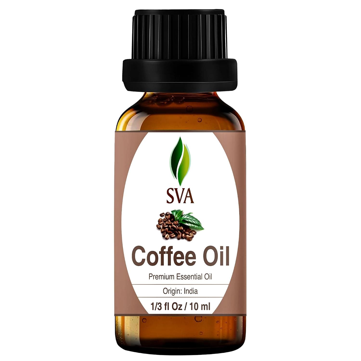 SVA Organics Coffee Oil Co2 Extracted 1/3 Oz 100% Pure Natural Premium Therapeutic Grade Undiluted Essential Oil for Face, Skin, Hair, Massage, Diffuser, Aromatherapy | Coffee Essential Oil for Diffuser, Home Fragrance, Skin Care, Hair Care, Soap Making, Candle Making & DIY Beauty Blends