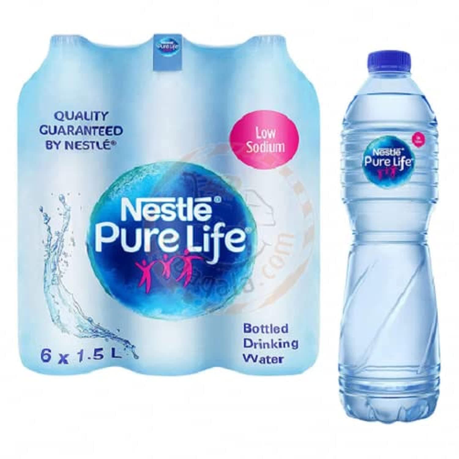 Nestlé Pure Life Water, 6 x 1.5 ltr, Clear