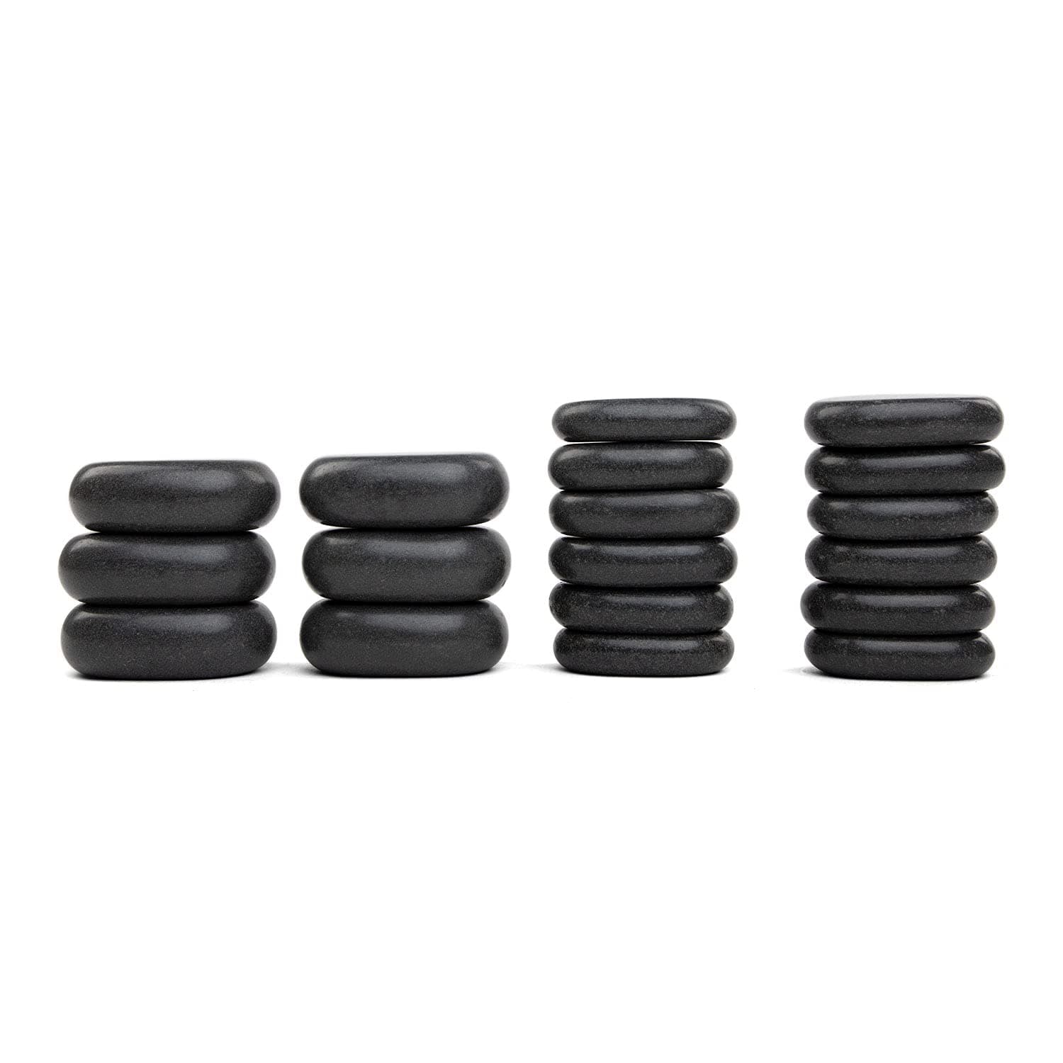 WellTouch Hot Stone Massage Set, 18 Basalt Massage Stones, Ideal as a Hot Stone Starter Set, Suitable for Private Users, Ideal for Spa, Massage Therapy and Relaxation