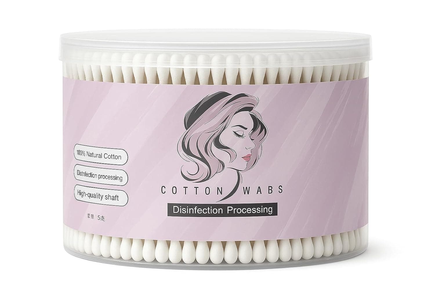 Double Round Bamboo Cotton Swabs 500 Pcs Thick Tips | Biodegradable Eco-Friendly Strong Wooden Sticks Cotton Swabs For Ears | Firm Qtips Cotton Buds | Perfect Buds for Ear Dust & Dirt Removal