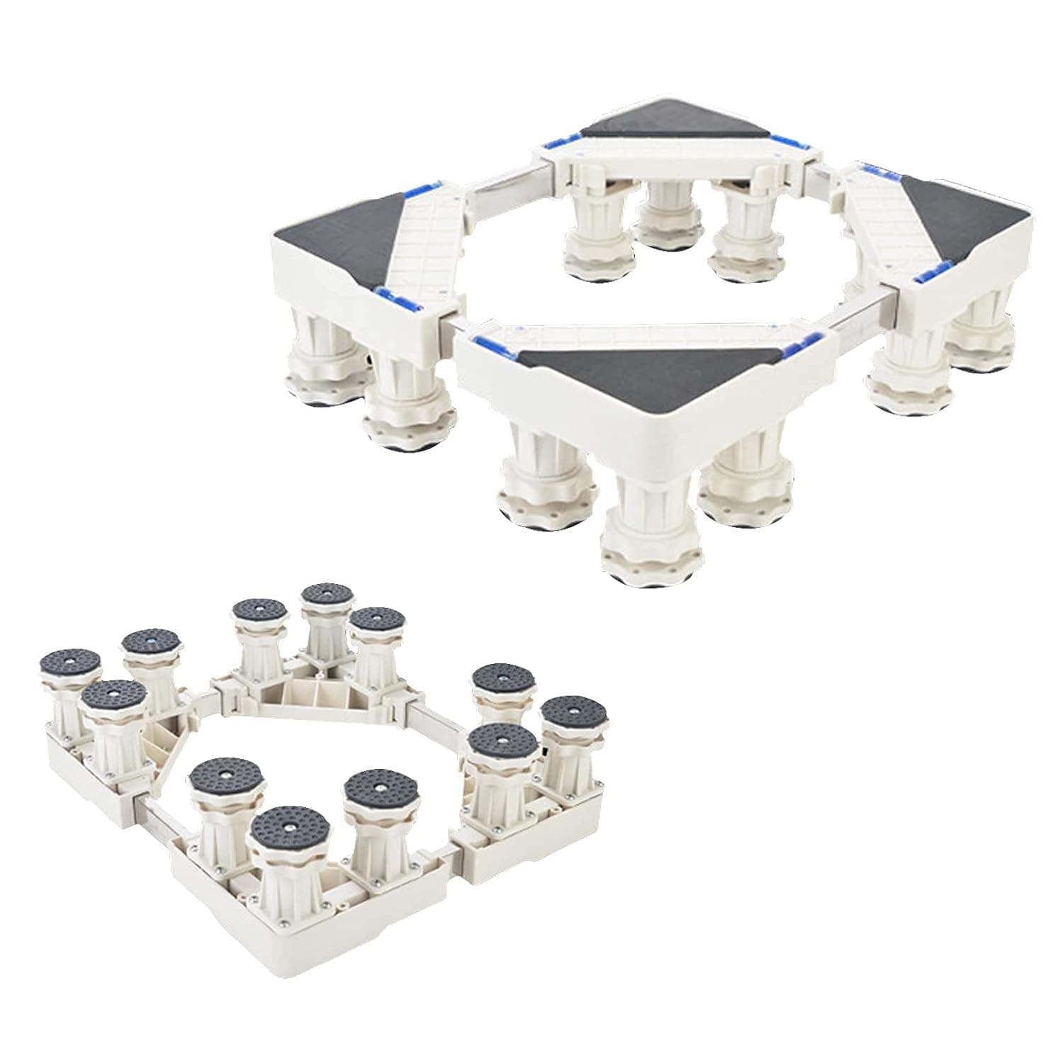 حامل غسالة صغير من تيمكين بعرض قابل للتعديل 30-48 سم، حامل مكيف هواء عمودي بقاعدة تحت المنضدة لصنع الثلج لحاوية النباتات، ثلاجة صغيرة وفريزر (الحجم: 12 ساق)