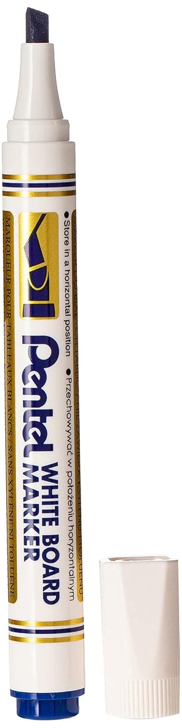 BOARD MARKER PENTEL CHISEL BLUE MW86-CO