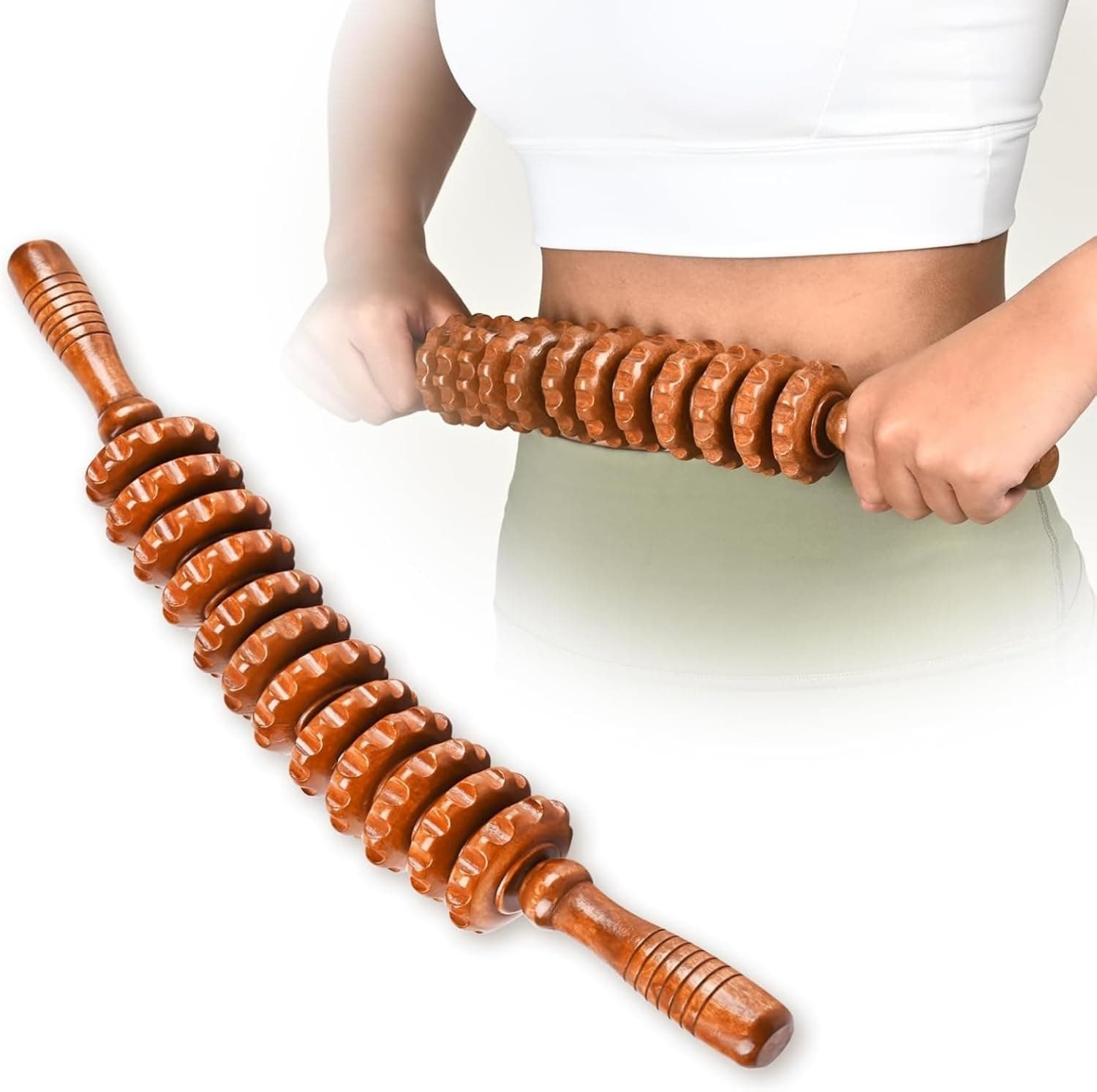 Massage Sticks,Wood Therapy Massage Tools,Wooden Cellulite Massage Roller Stick Lymphatic Drainage Tool,Natural Wood for Muscle Relaxation, Body Shaping, Gua Sha Massage