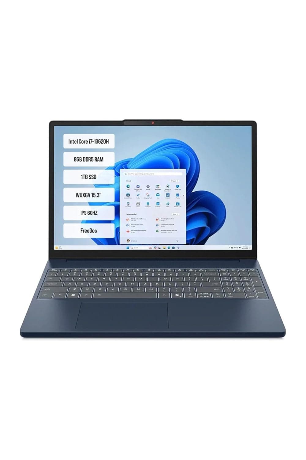 Lenovo IdeaPad Slim 3 15IRH10 83K10061TR i7-13620H 16GB DDR5 1TB SSD WUXGA 15.3" IPS 60Hz FreeDos