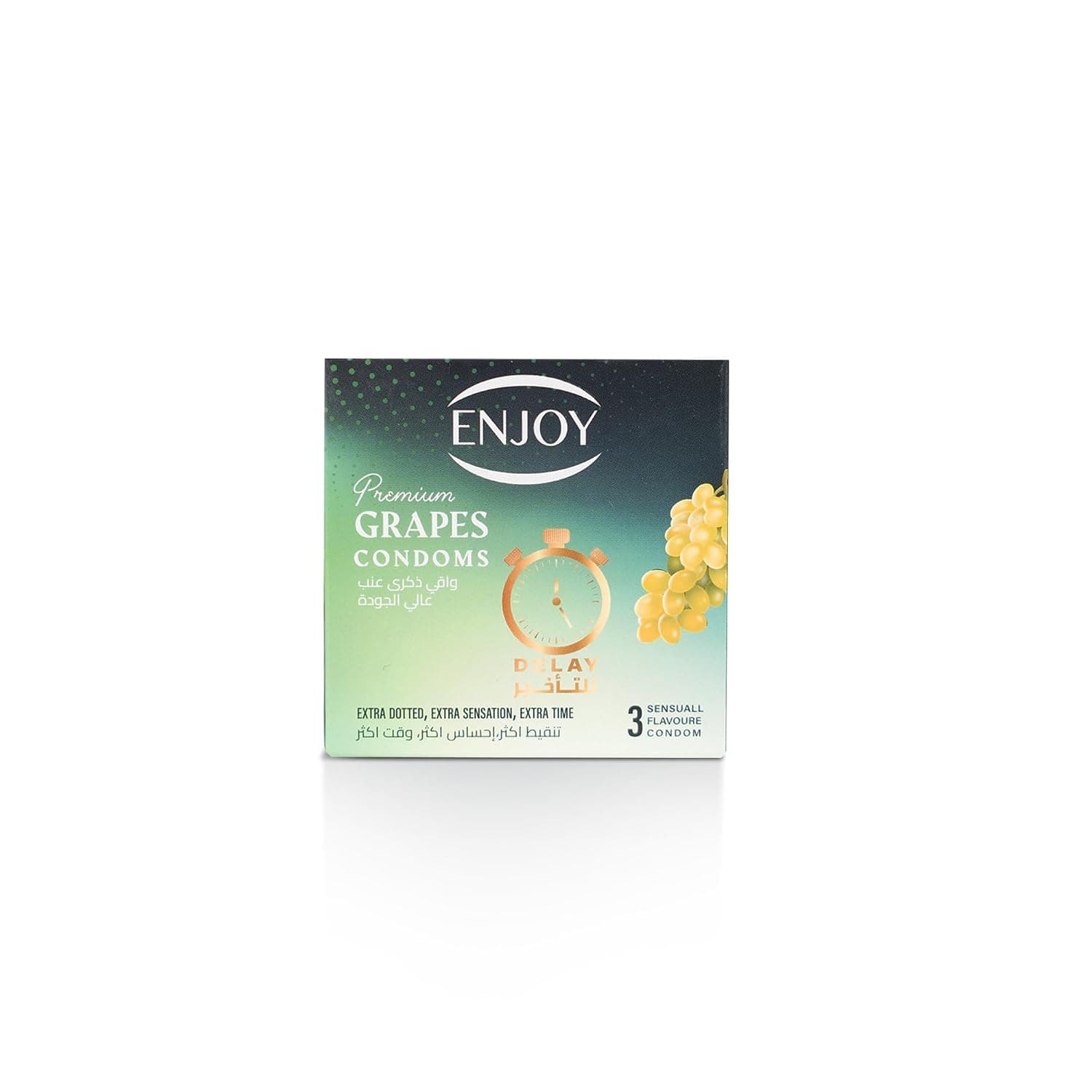 Enjoy Grapes Flavour Premium Delay Condoms 3-Piece