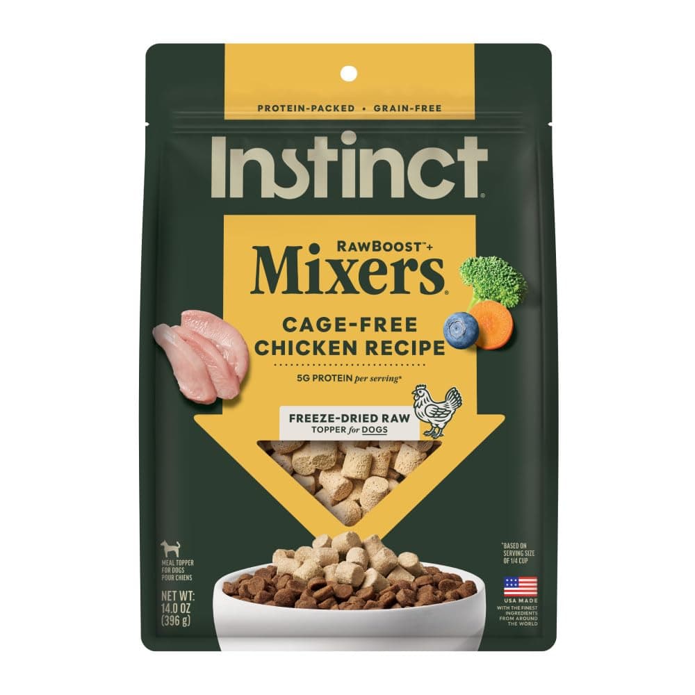 Instinct Raw Boost Mixers Freeze Dried Raw Dog Food Topper, Grain Free Freeze Dried Dog Food Topper