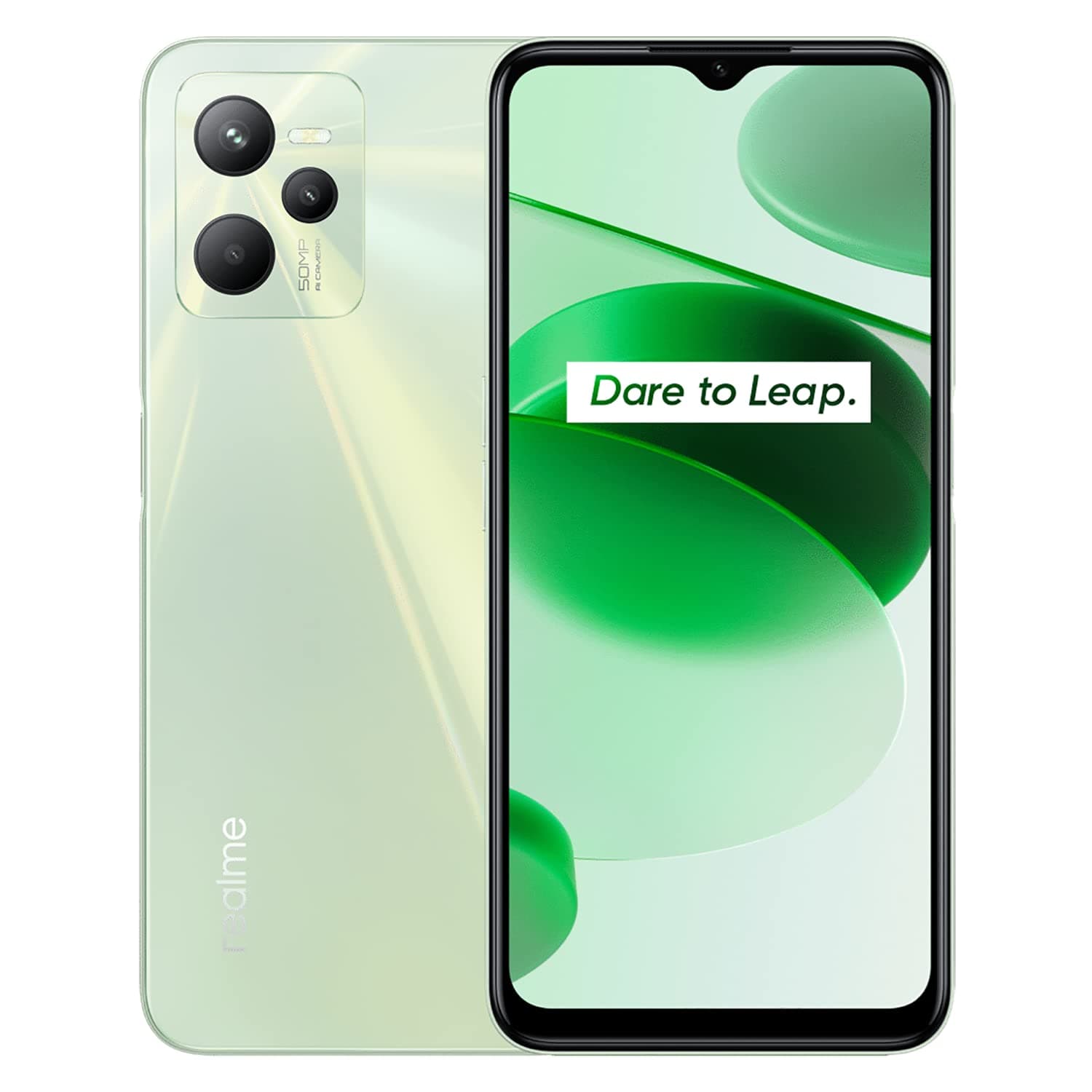 Realme C35 Dual-Sim 64GB ROM + 4GB RAM (GSM only | No CDMA) Factory Unlocked 4G/LTE SmartPhone (Glowing Green) - International Version