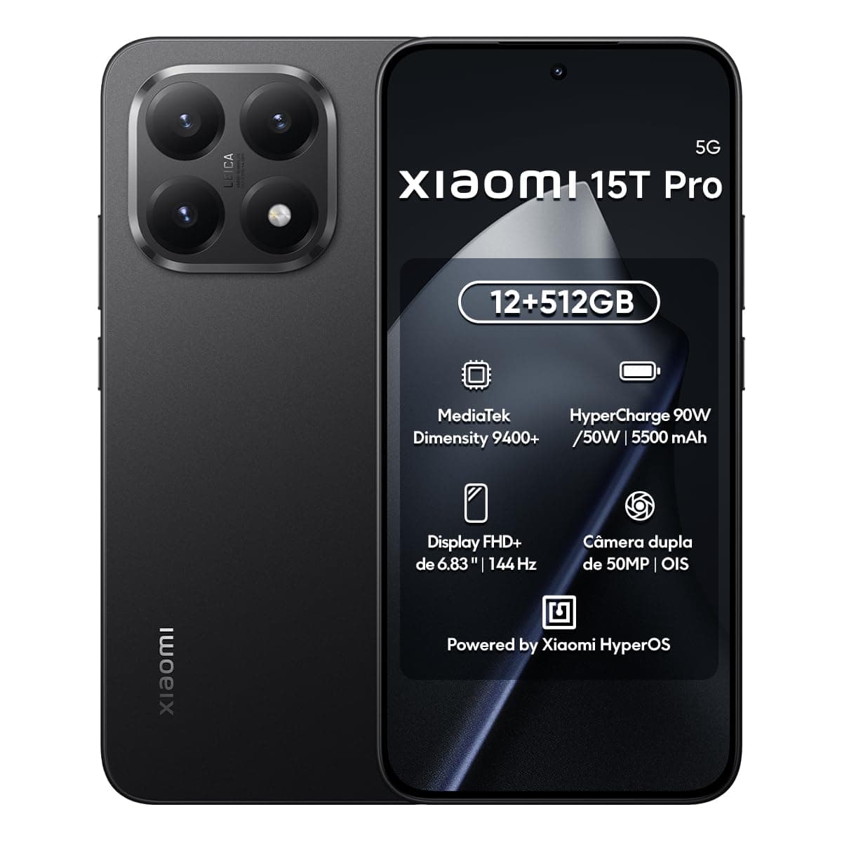 Xiaomi 15T Pro Dual-SIM 512GB ROM + 12GB RAM (GSM Only | No CDMA) Factory Unlocked 5G Smartphone (Black) - International Version