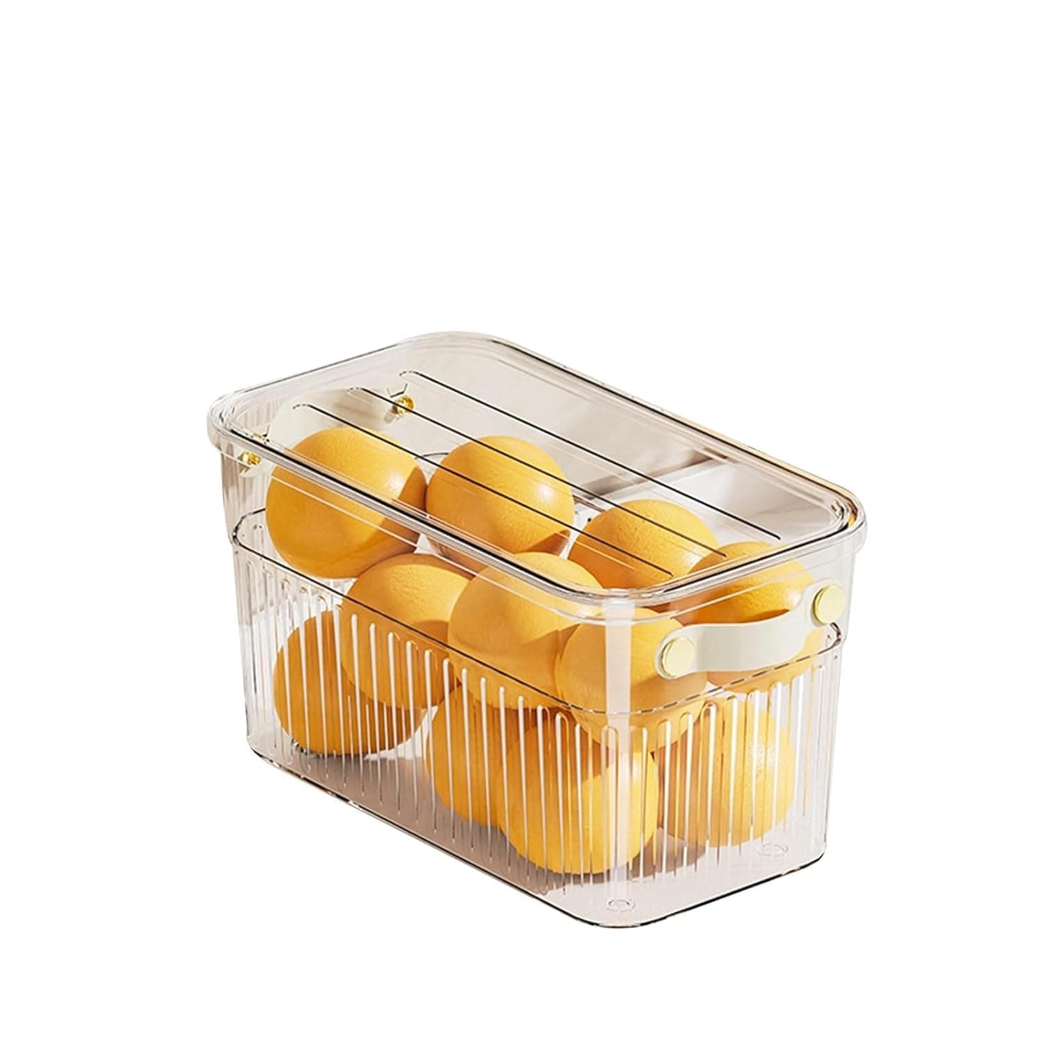 Pantry Organization And Storage Cans Box With Handle For Kitchen Fruits And Vegetables Food Glass Container Meal Prep (B, 28x16x15.5cm)