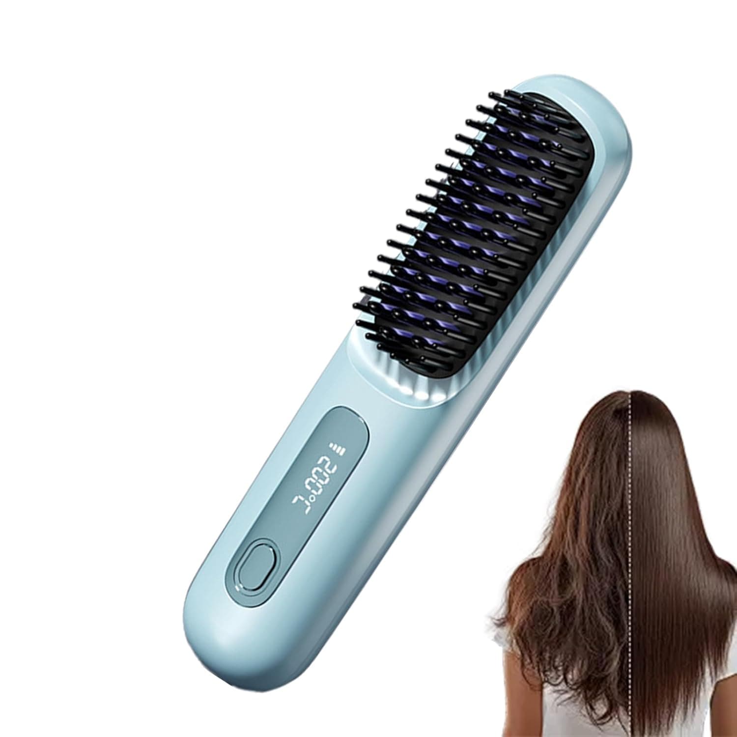 Hair Straightener Comb - Fast Heating Rechargeable Styling Tools,Ionic Hair Straightener Comb - for Home Travel Vacation Morning Rush