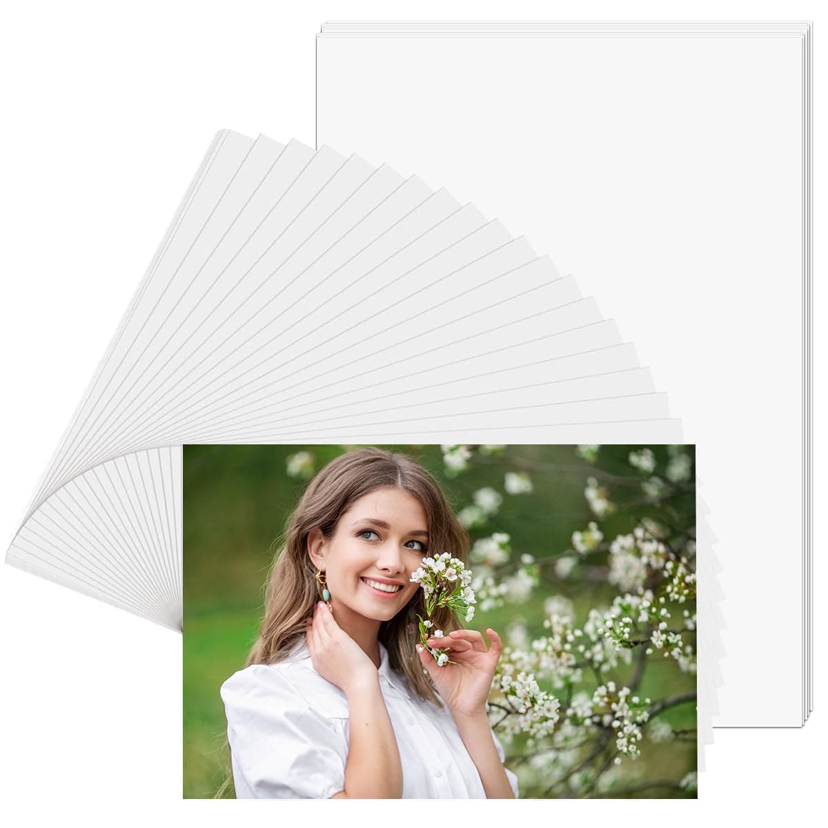 40 Sheet A4 photo paper for Photograph Printer, 230gsm Thick High Glossy photographic Paper 210mm x 297mm Water Resistant Professional Inkjet Picture Embossed Card Paper Works with All Inkjet Printers