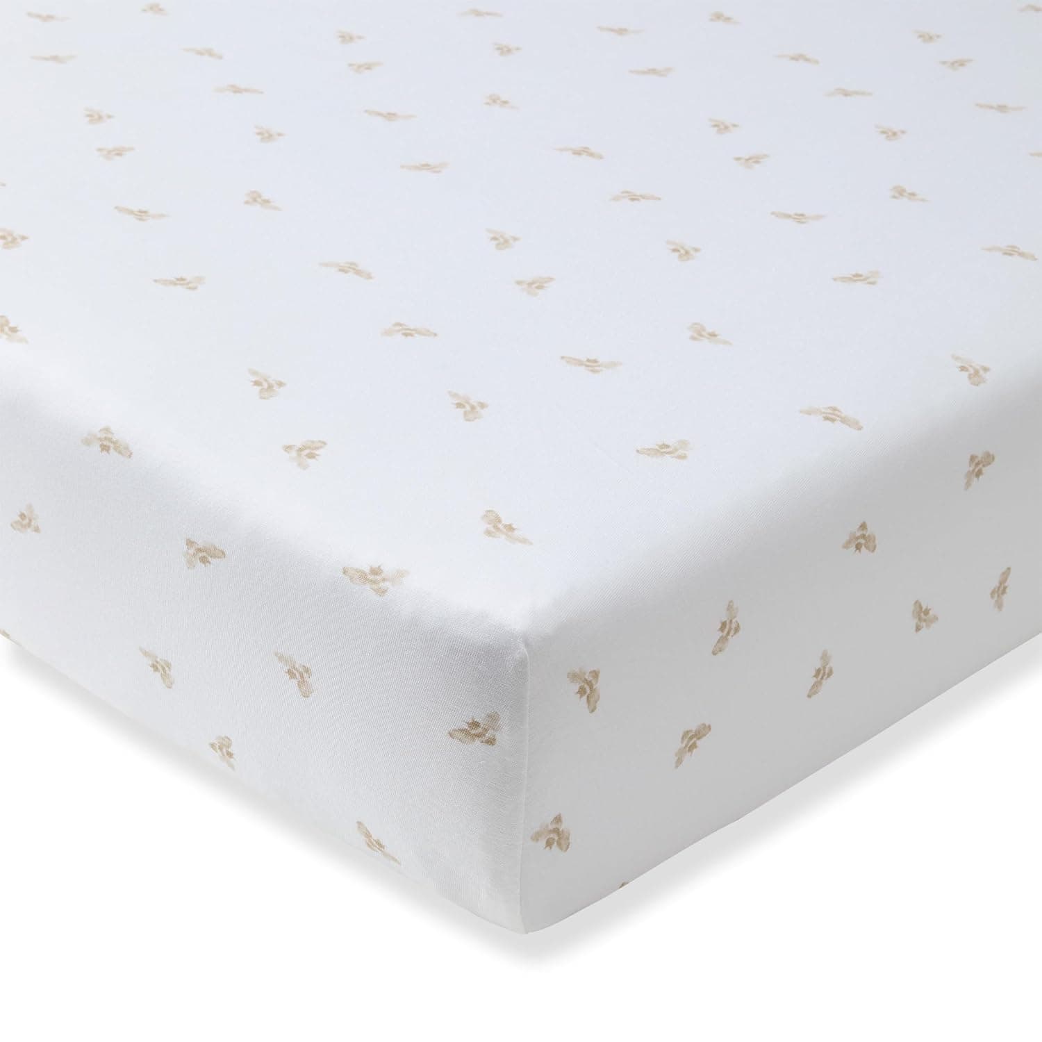 Burts Bees Baby Solid Fitted Crib Sheet Organic Cotton BEESNUG - Fits Unisex Standard Bed and Toddler Mattress, Infant Essentials, 28 x 52 x 5.5 Inch | A nursery essential crib sheet with 360º elastic that prevents sheets from creeping up on the mattress