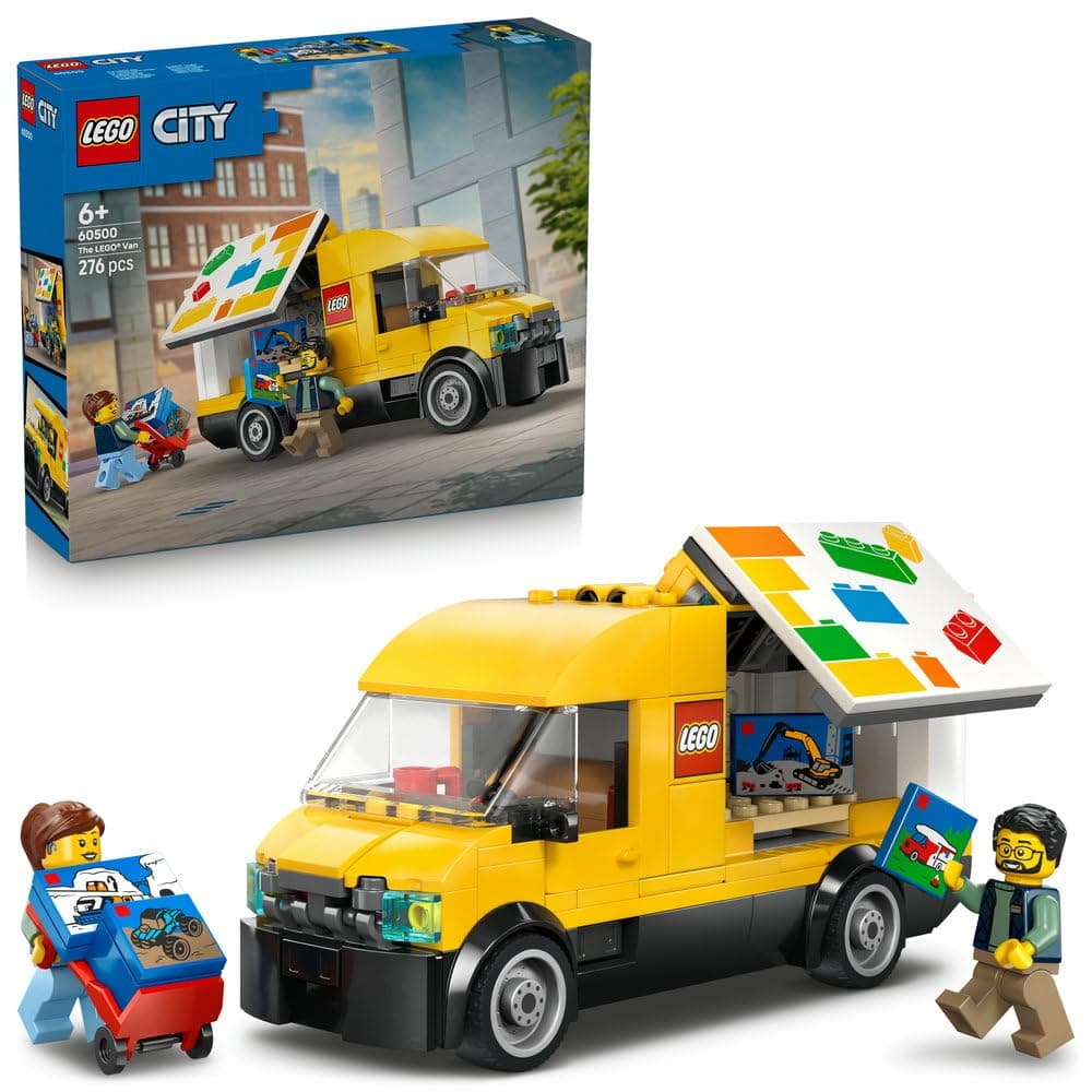 LEGO City The LEGO Van 60500 | Delivery Truck Model Kit, 2 Minifigures, Trolley & Accessories, Building Toy, Gift for 6+ Year Old Boys & Girls, 276 Pieces