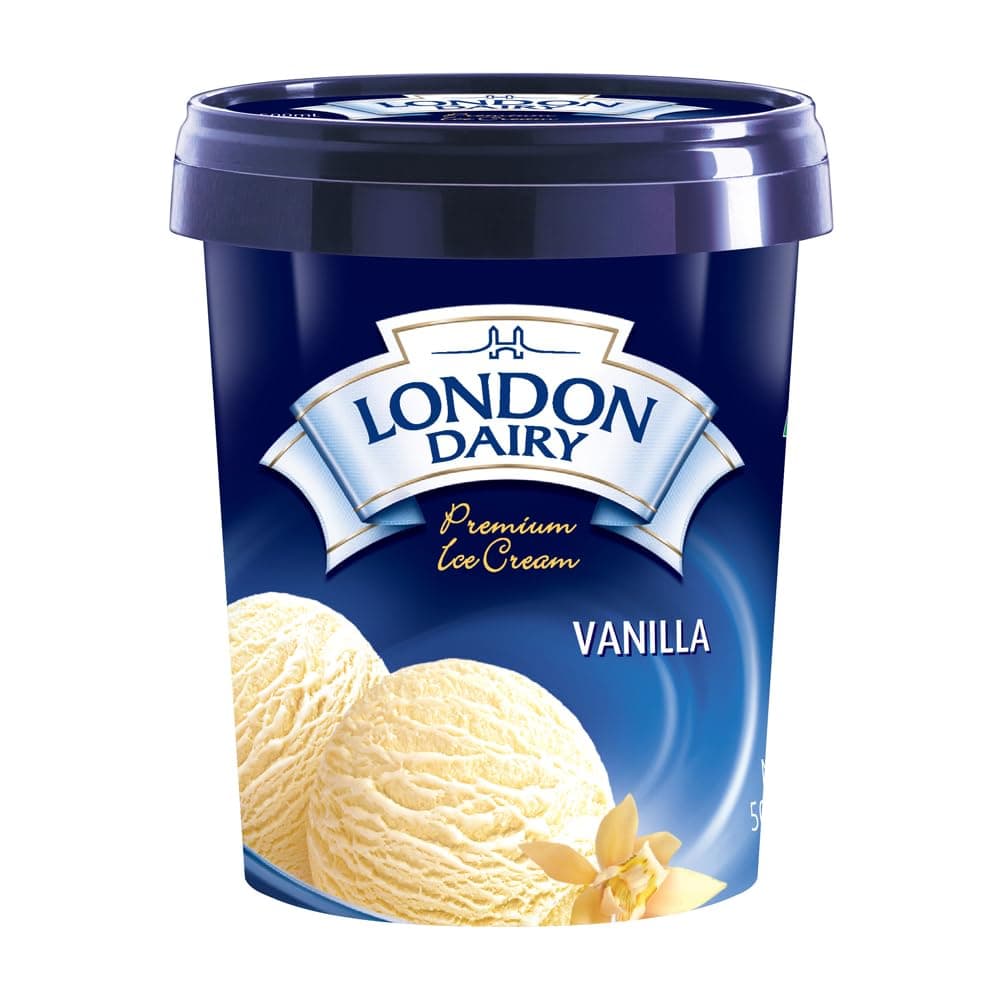 London Dairy Ice Cream Tub Vanilla 500 ml, UAE