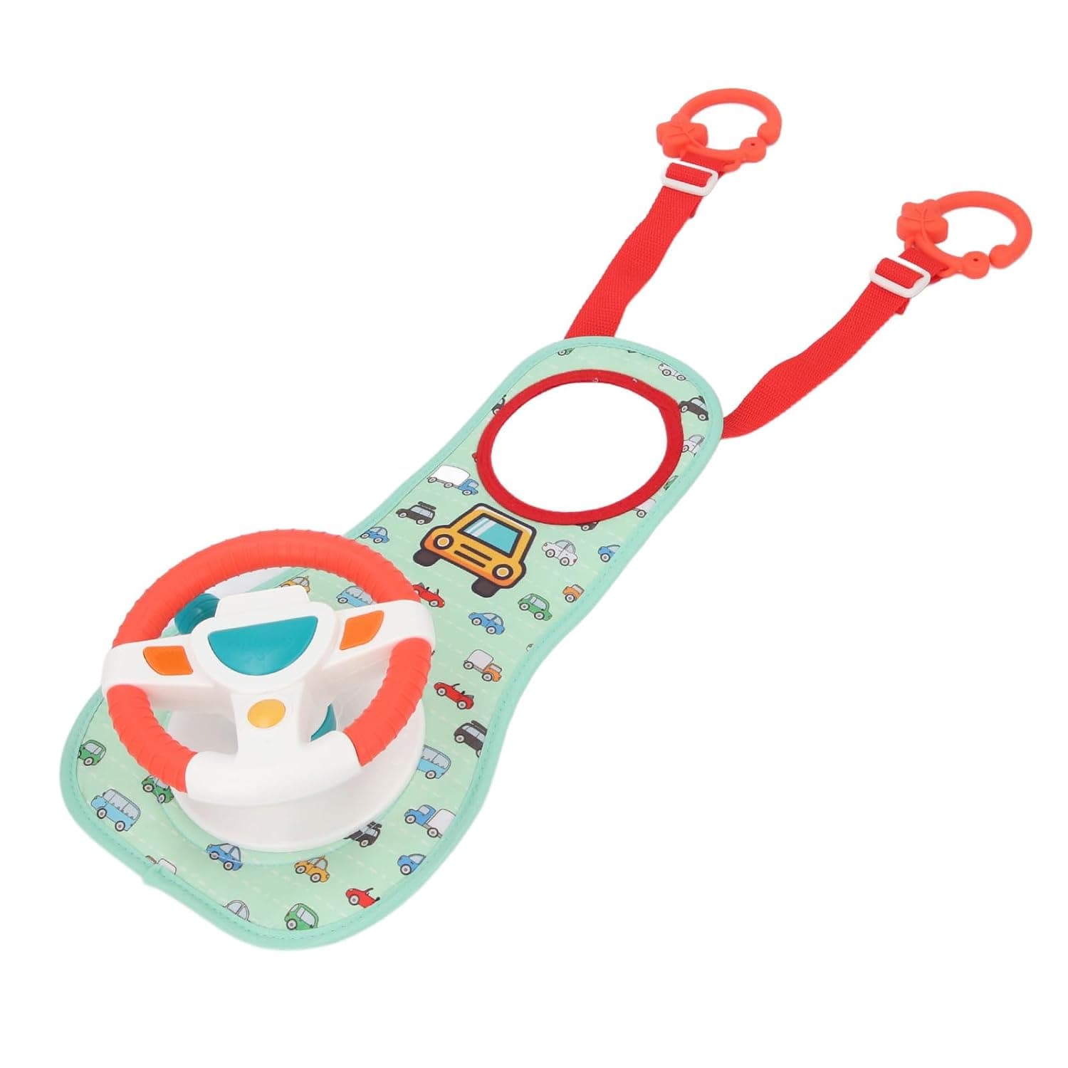 GLOGLOW Baby Grip Training Toy, ABS Material, Sound and Light Features, Mirror Steering Wheel Design, Early Education for Infants and Toddlers