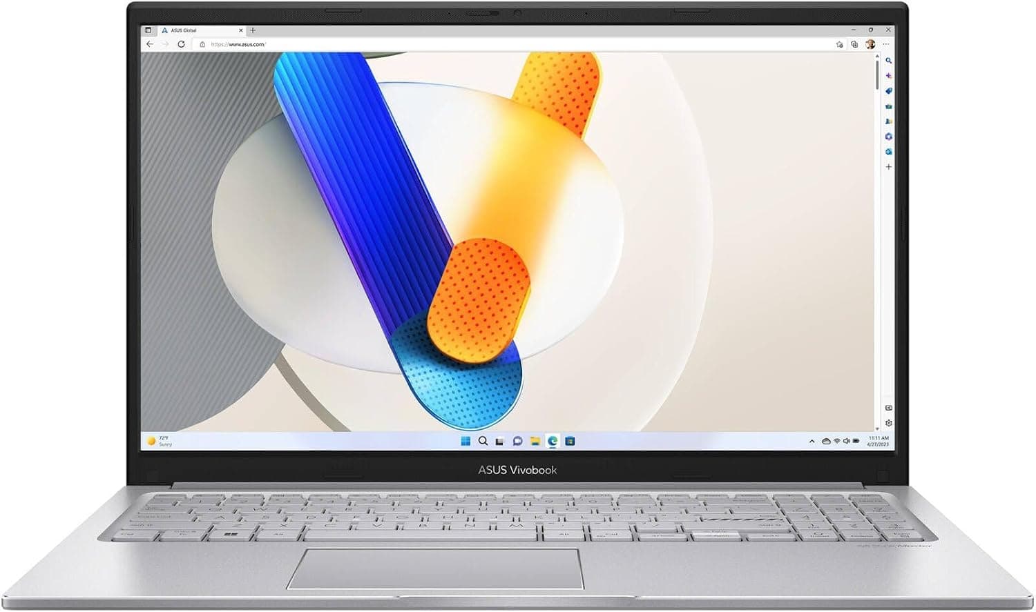 Asus Vivobook 15 X1504VA-NJ379 Laptop Intel Core i7-1355U 16GB DDR4 512GB SSD 15.6 Full HD Intel UHD Graphics Silver English Arabic Keyboard Windows 11 (Upgrade) 1 Year Warranty