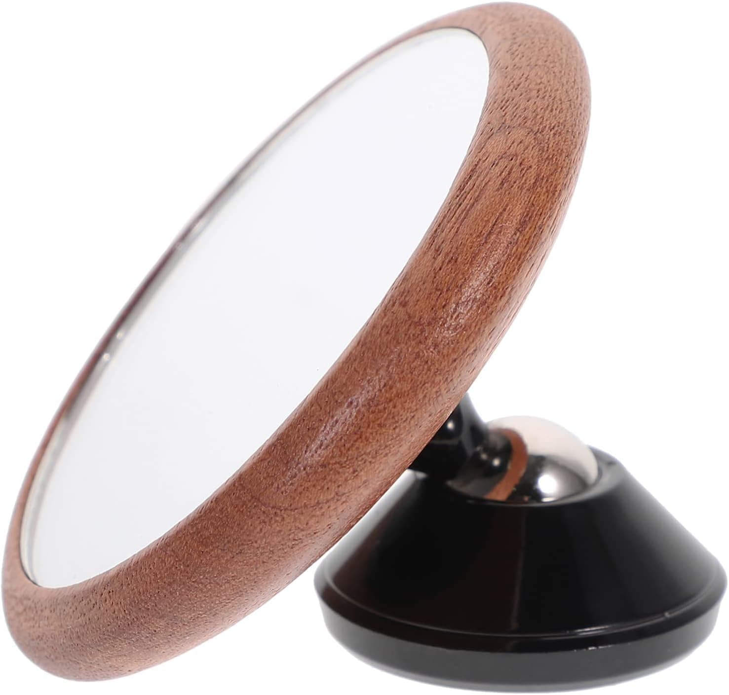 Coffee Brewer Rotatable Mirror Espresso Observation Mirror with Magnetic Base for Coffee Machine Accessory, Stylish Black Walnut Finish, Perfect for Home Brewing & Baristas (1pc)