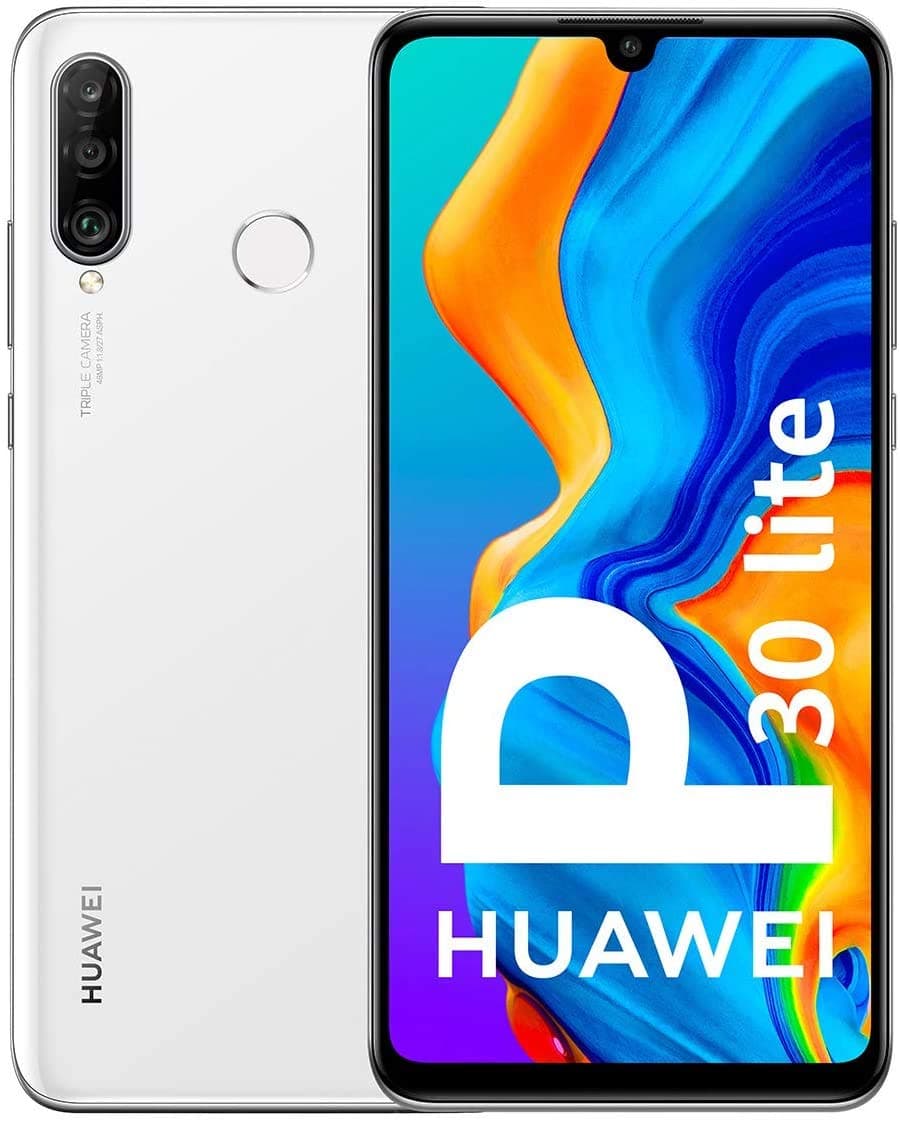 Huawei P30 Lite Dual-SIM 64GB ROM + 4GB RAM (GSM Only | No CDMA) Factory Unlocked 4G/LTE Smartphone (White) - International Version